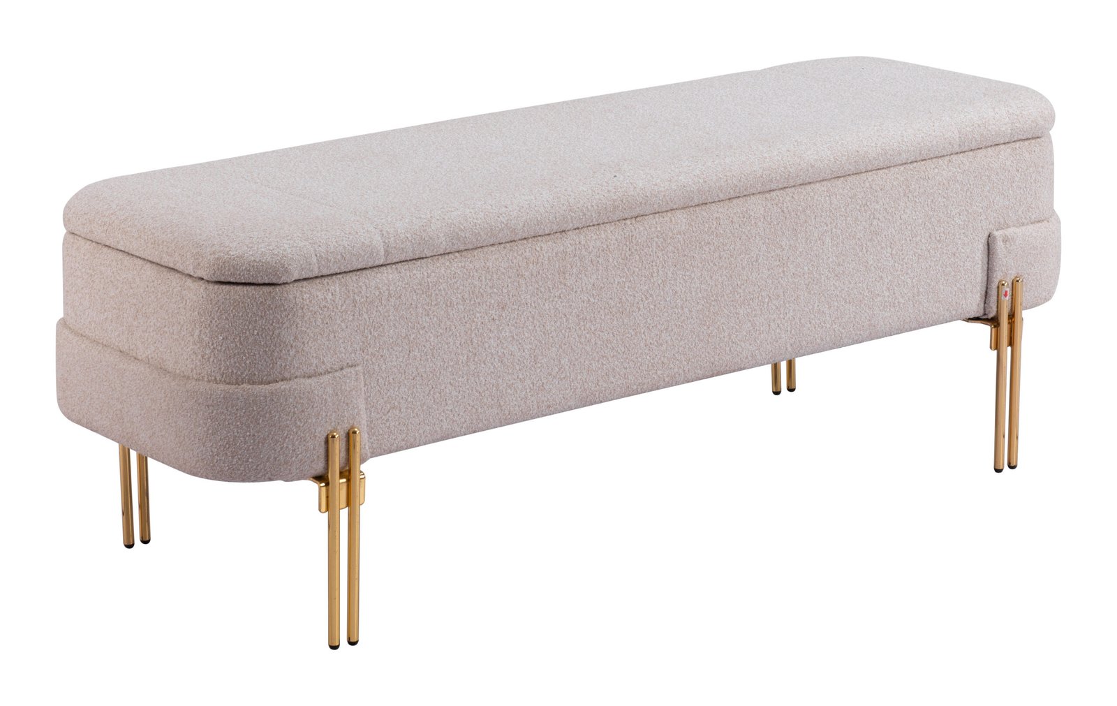 Lebreton Storage Bench Oatmeal Beige - Image 3