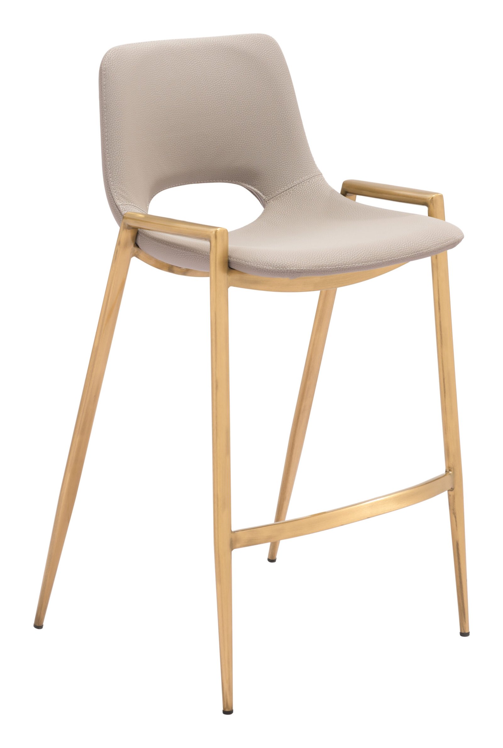 Desi Counter Stool (Set of 2) Beige & Gold - Image 3