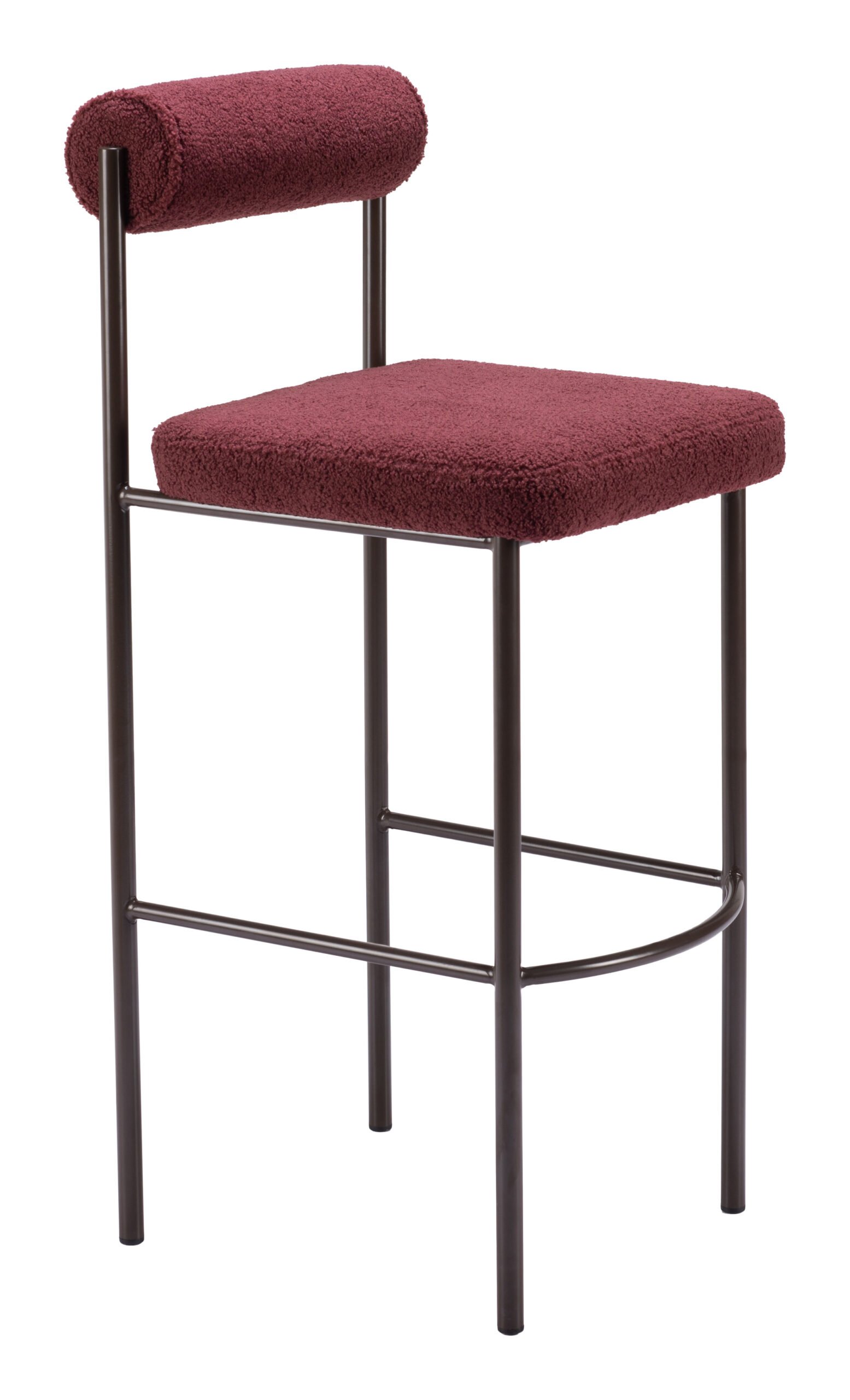 Livorno Barstool (Set of 2) Red & Bronze - Image 8