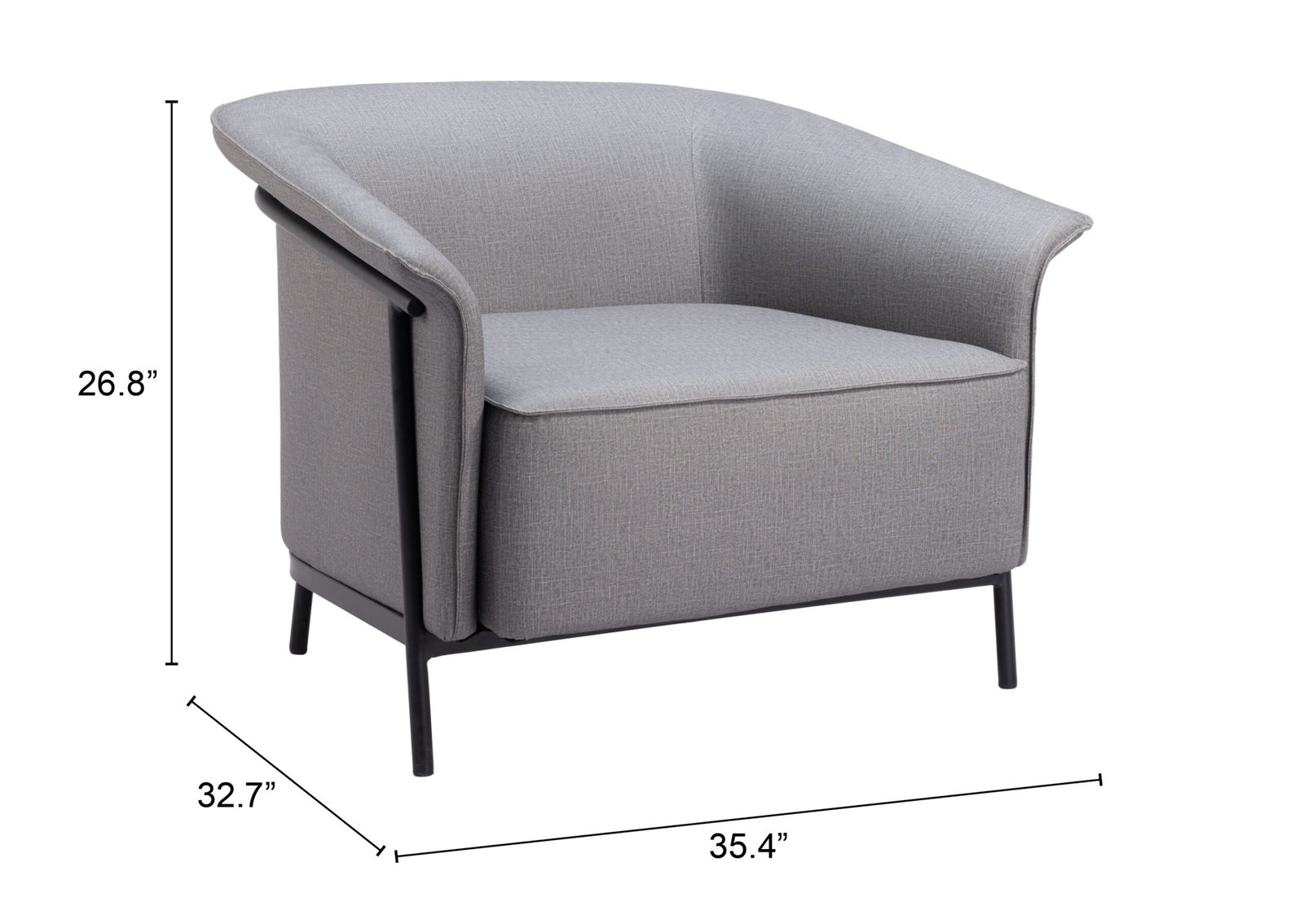 Burry Accent Chair Slate Gray - Image 13