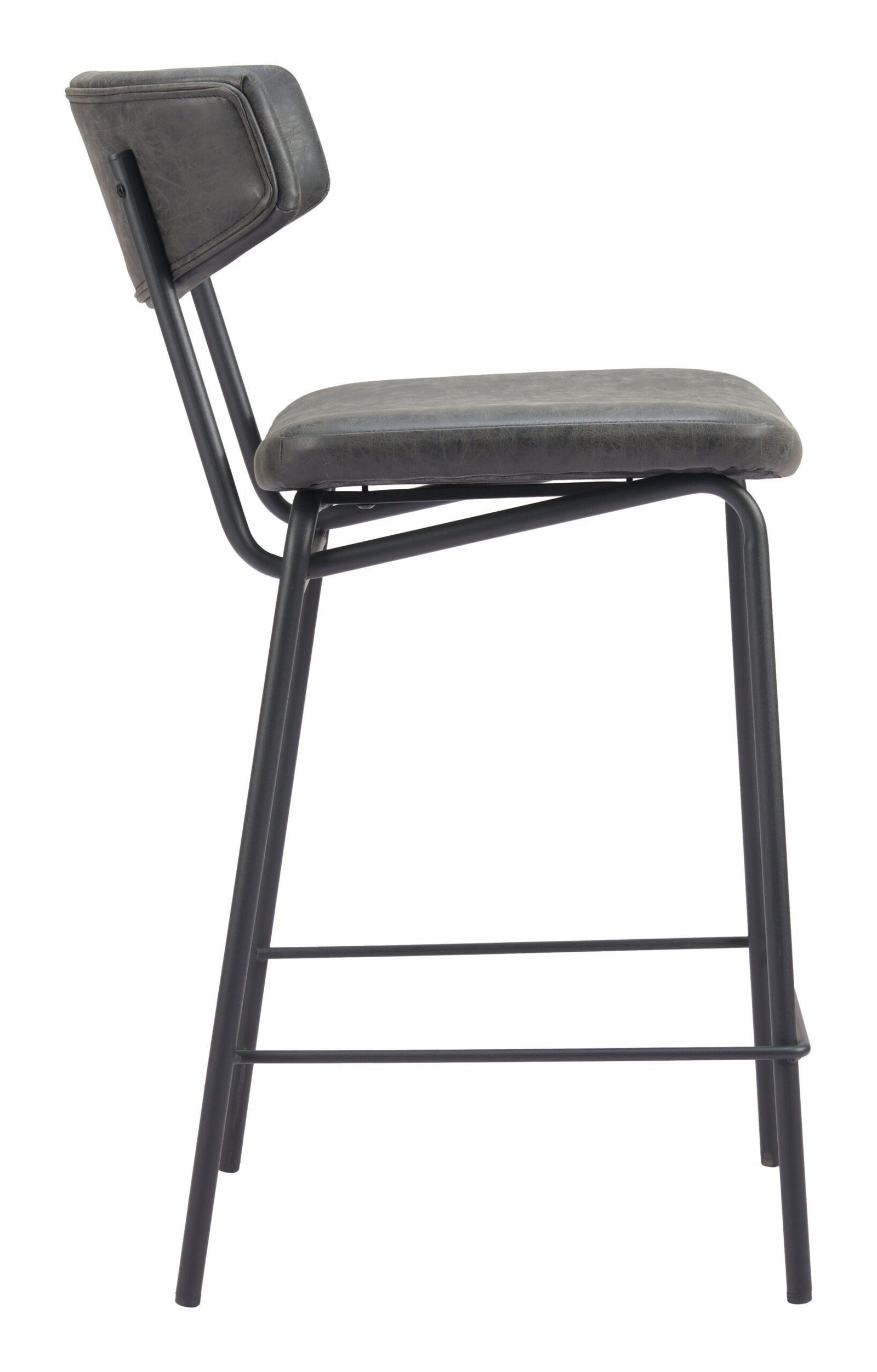 Charon Counter Stool (Set of 2) Vintage Black - Image 4