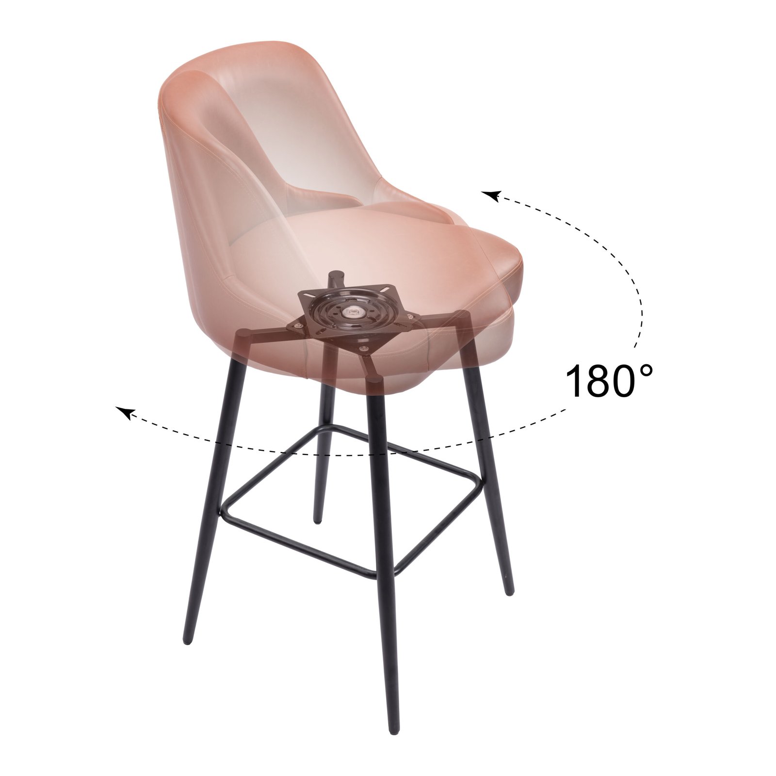 Keppel Swivel Barstool Brown - Image 8