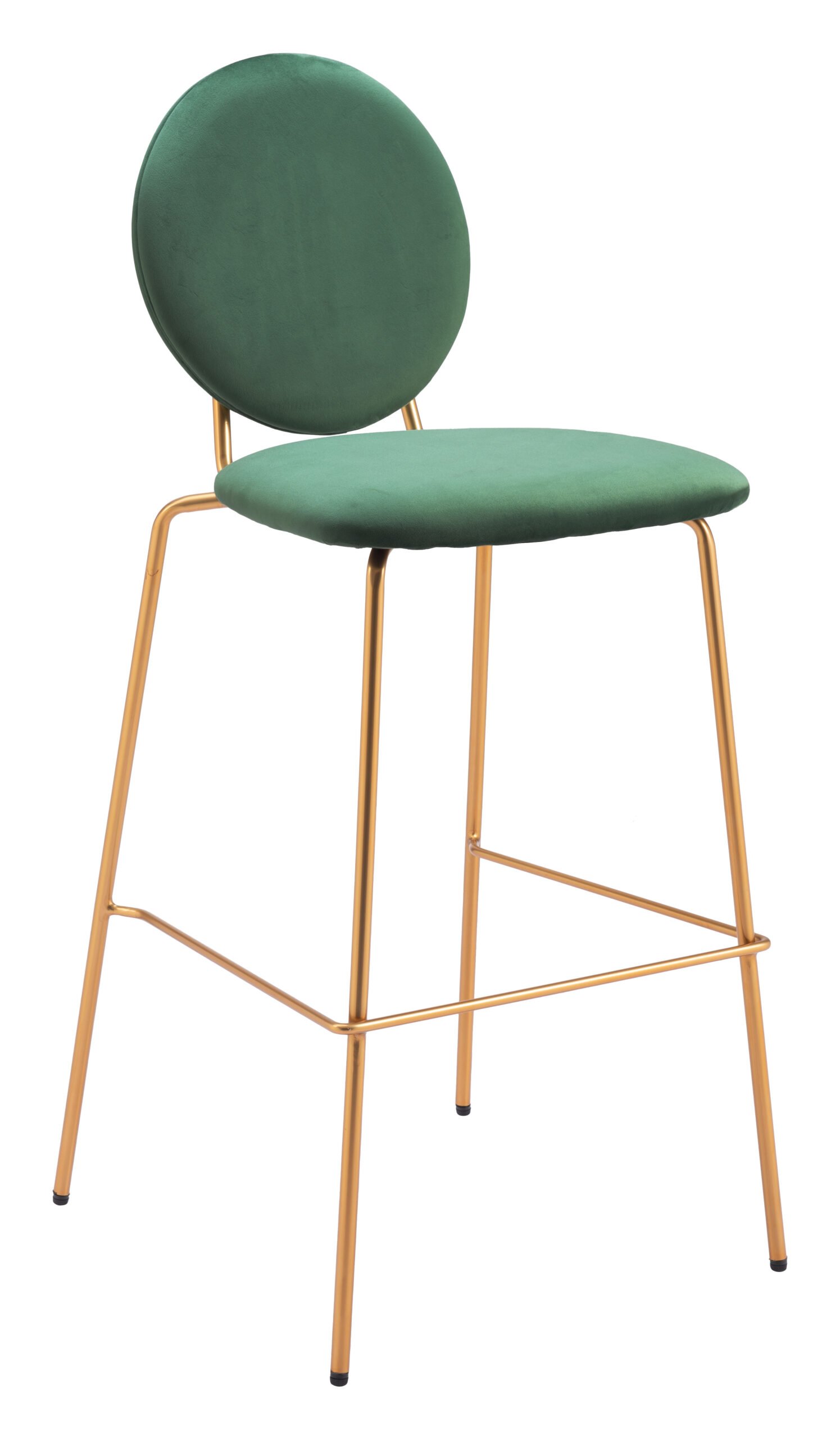 Odessa Barstool (Set of 2) Green & Gold - Image 3