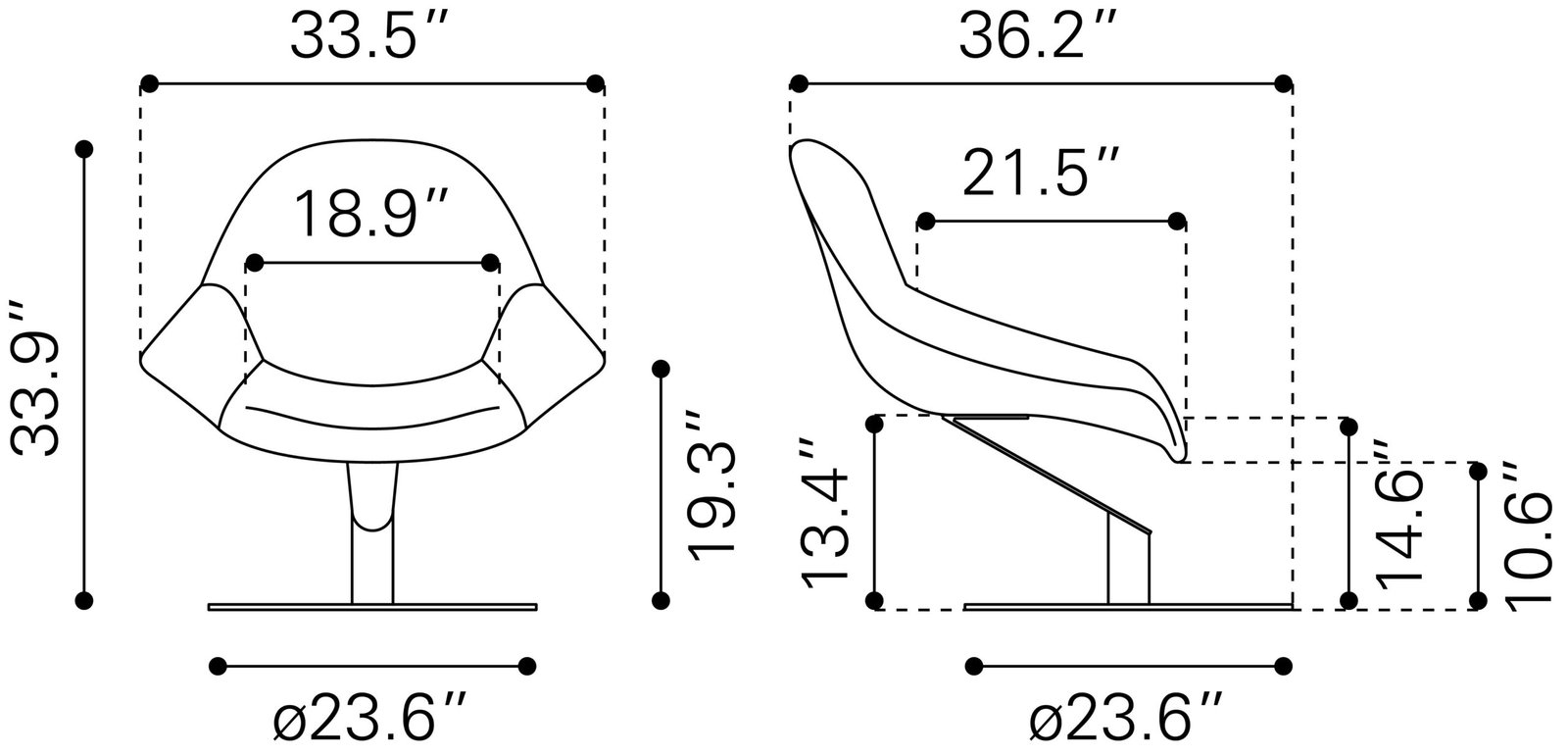 Poole Accent Chair Black - Image 9