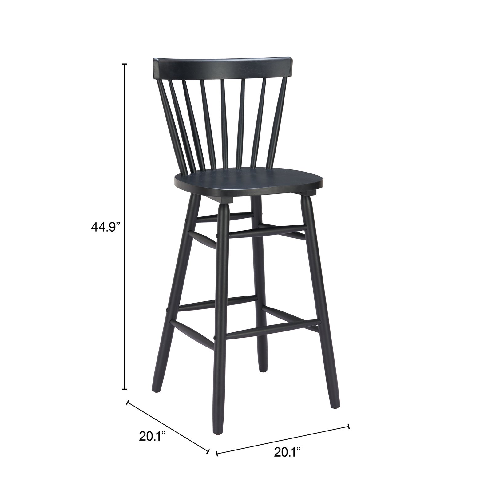 Tyce Barstool (Set of 2) Black - Image 8