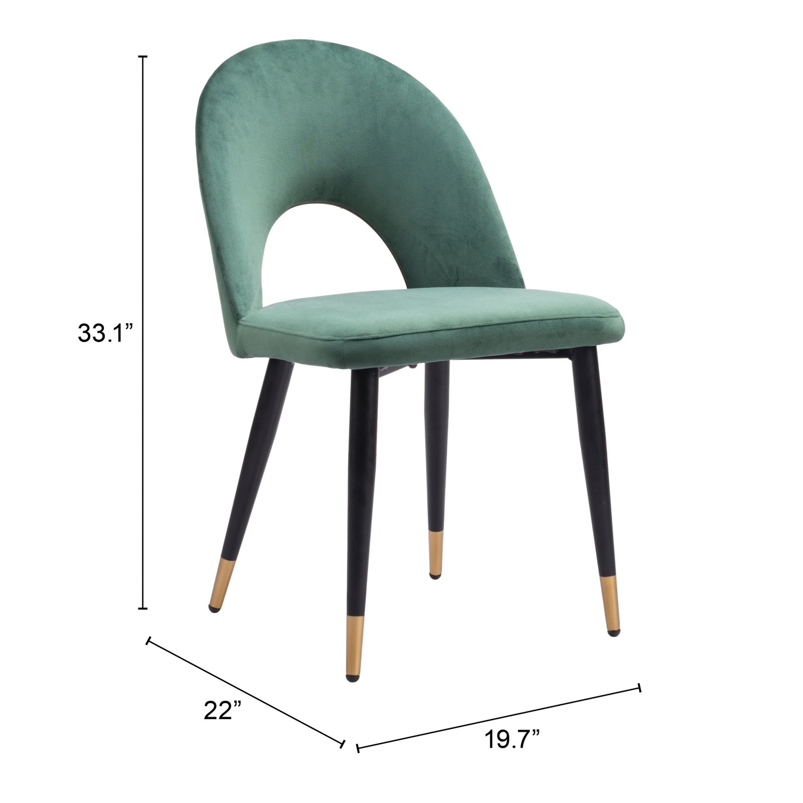 Menlo Dining Chair (Set of 2) Green - Image 11
