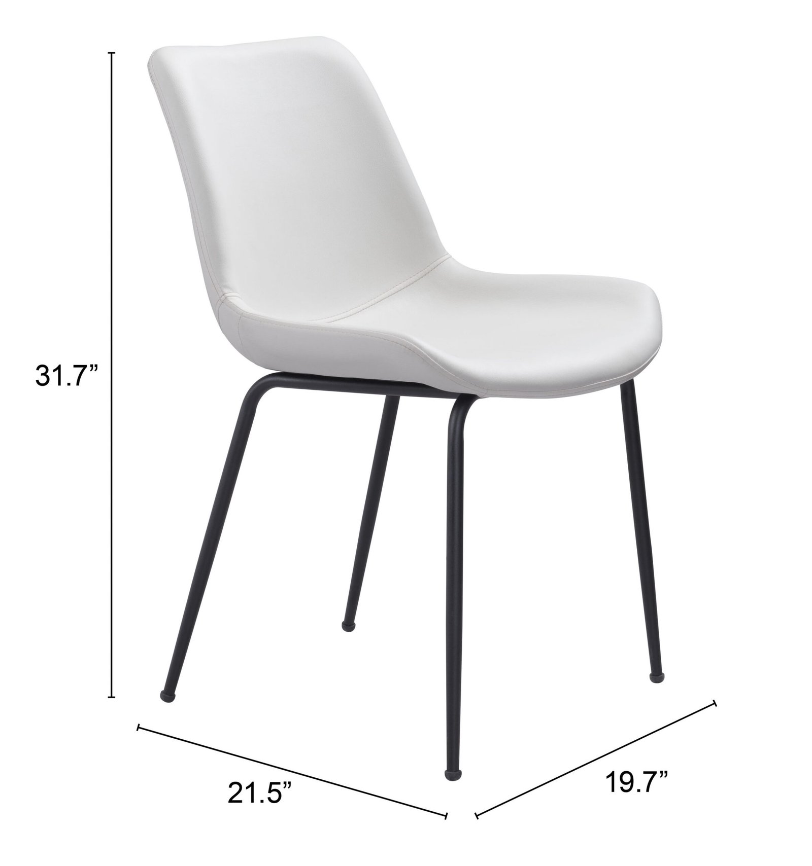 Byron Dining Chair (Set of 2) White - Image 11