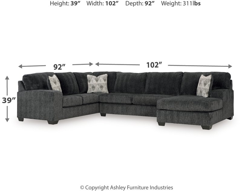 Hollyview 3-Piece Sectional with Chaise - Image 4