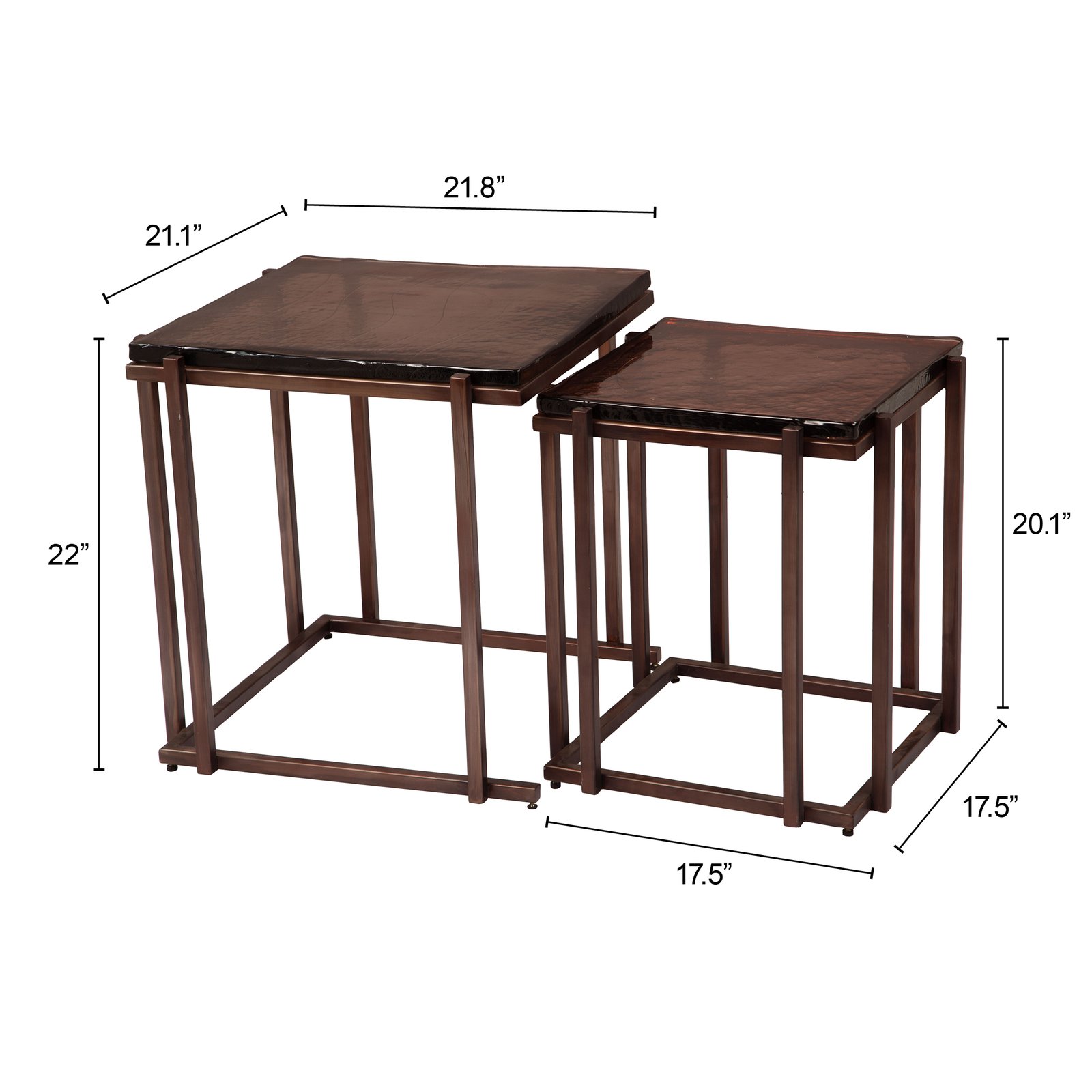 Shimai Nesting Tables (2-Piece) Bronze - Image 5