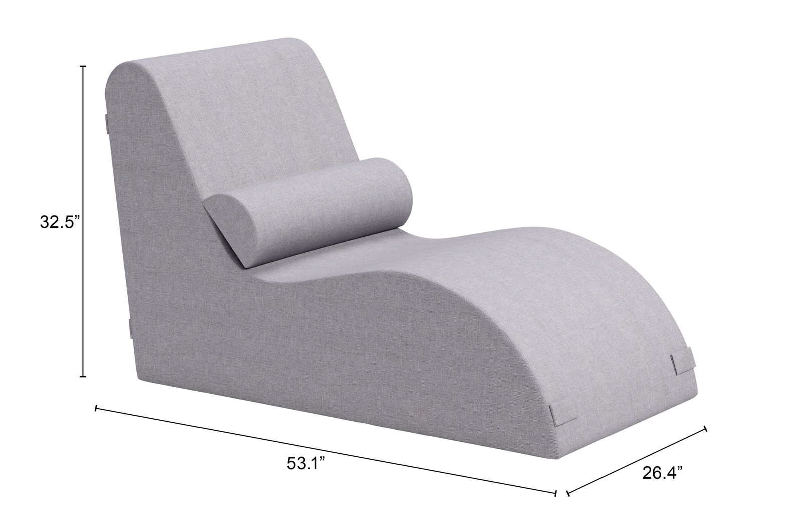 Luanda Chaise Lounge Gray - Image 16