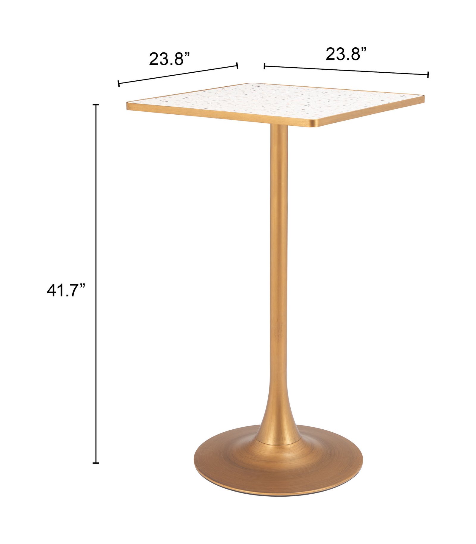 Spot Bar Table Beige & Gold - Image 7
