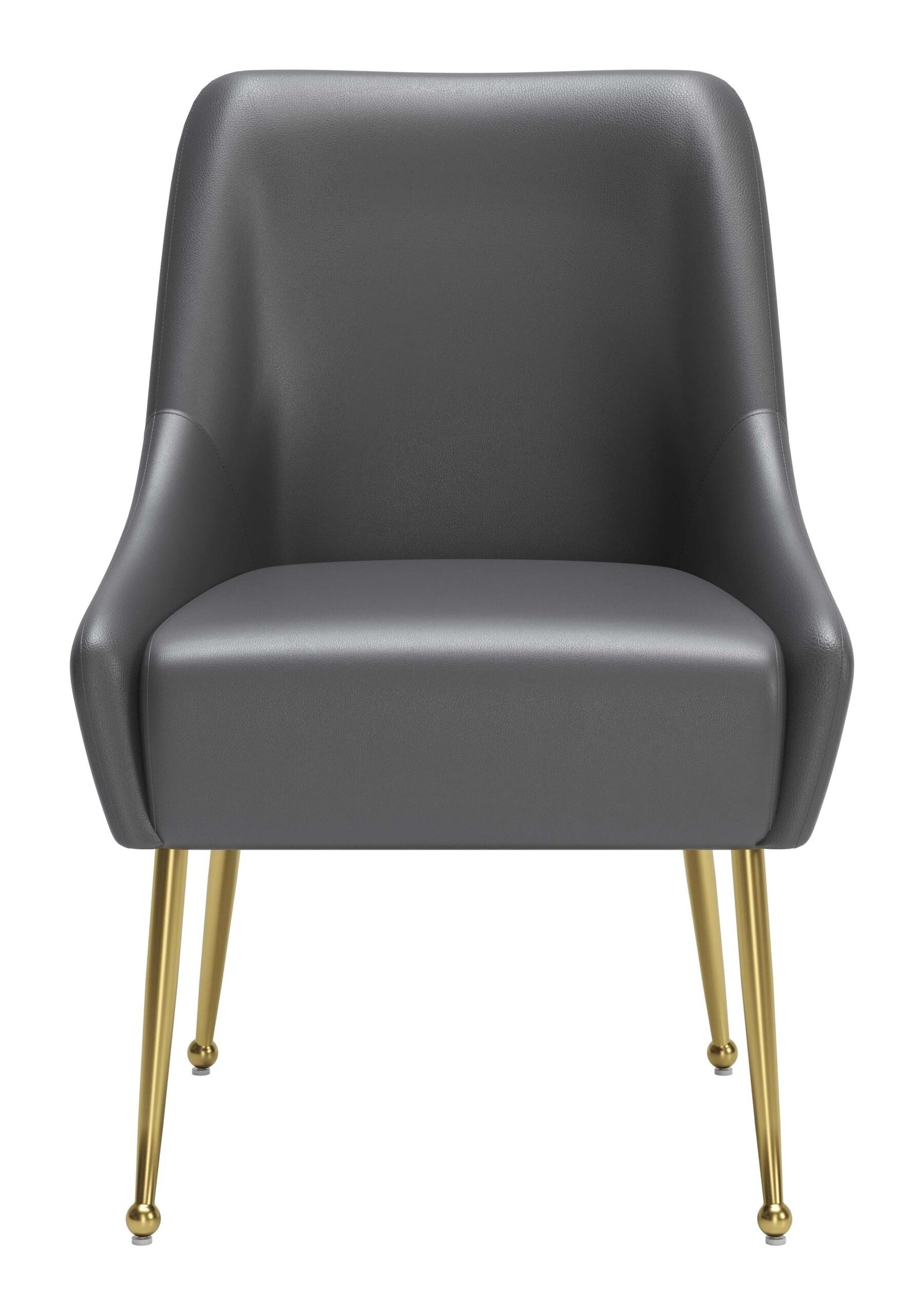 Maxine Dining Chair Gray & Gold - Image 5