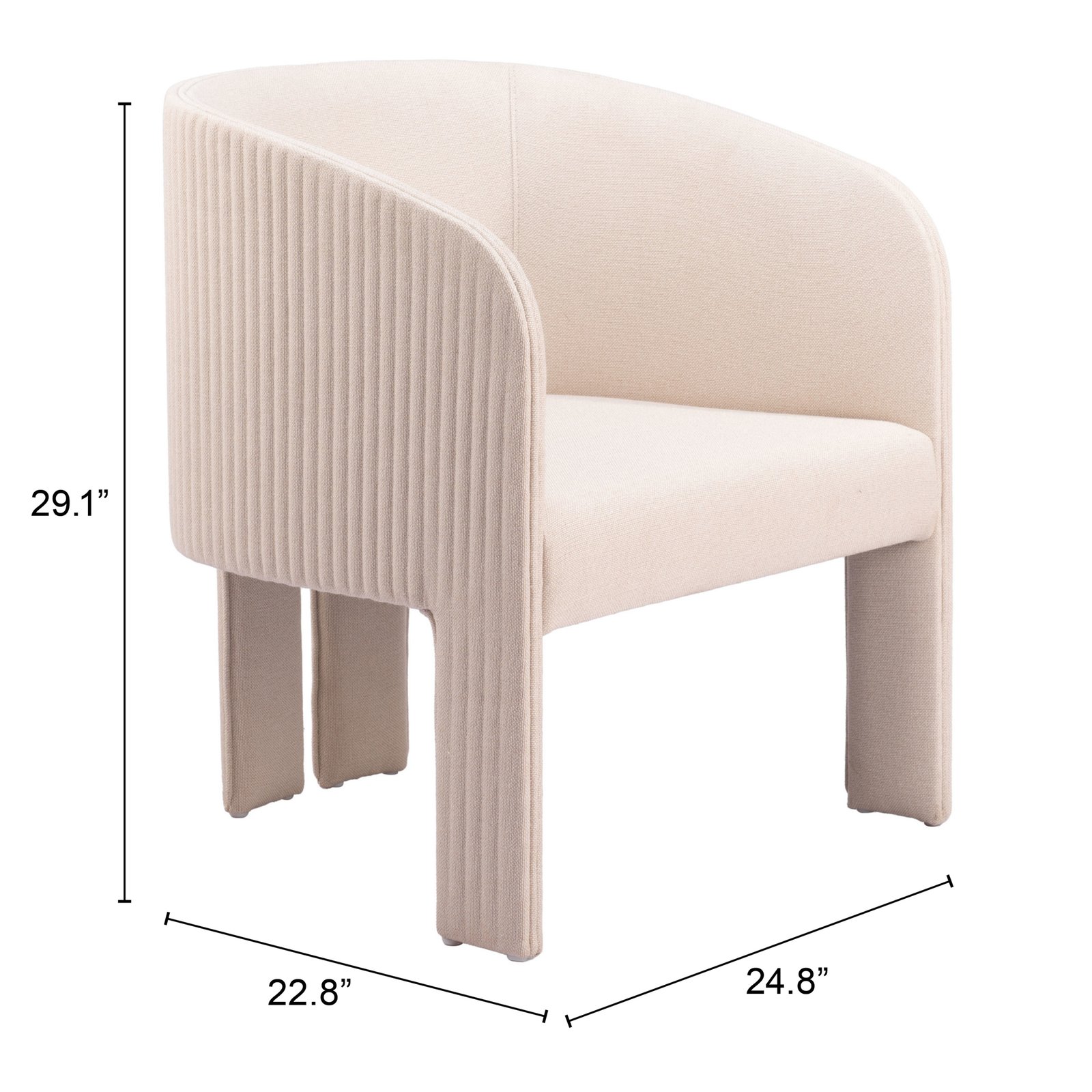 Hull Accent Chair Beige - Image 12