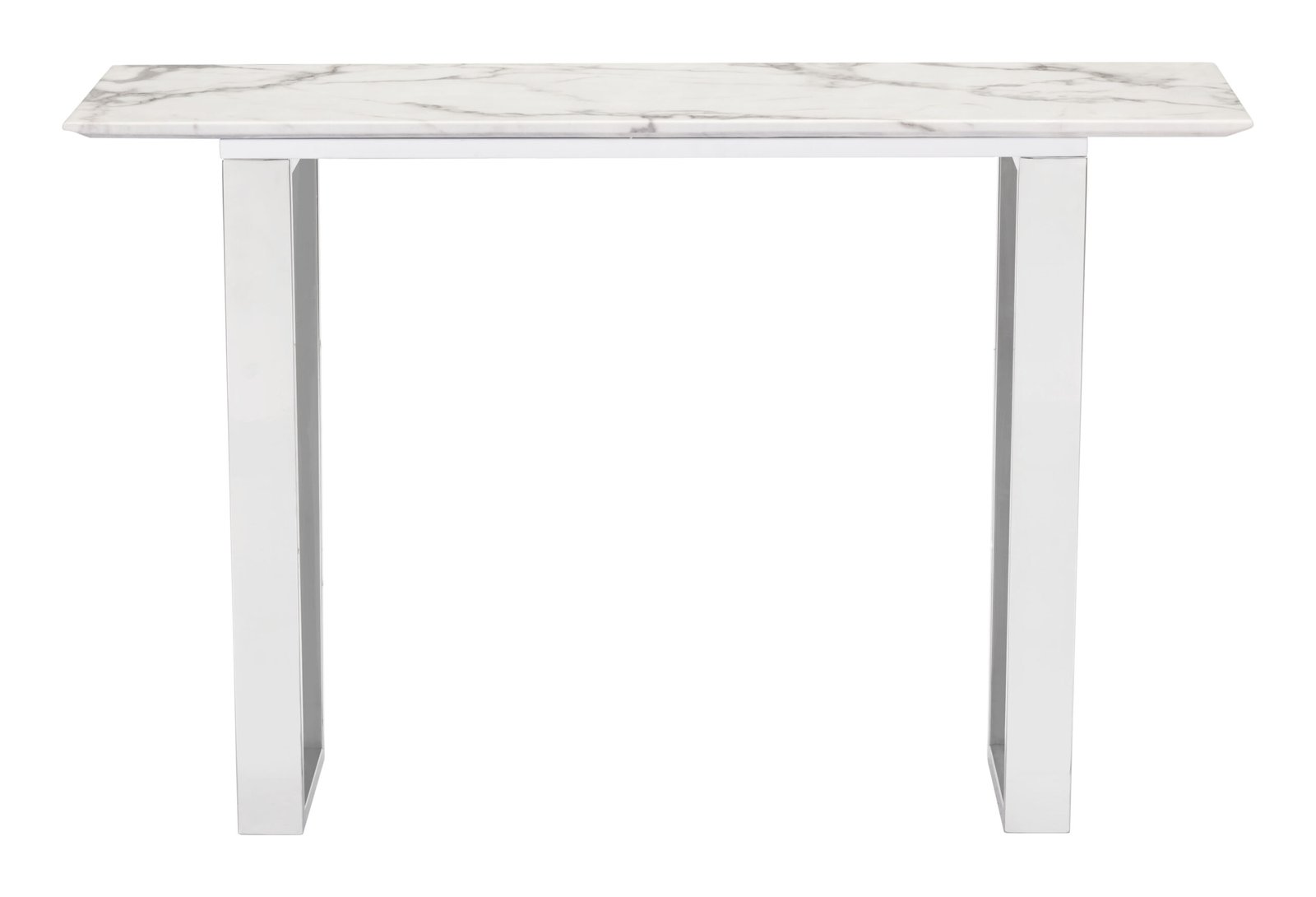 Atlas Console Table White & Silver - Image 4