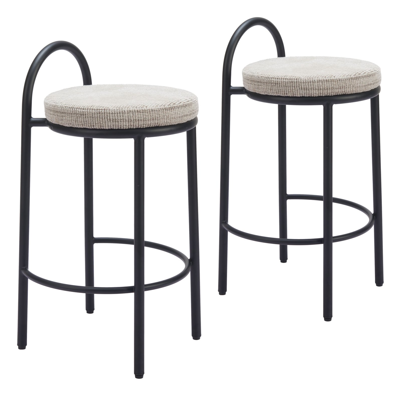 Sisal Counter Stool (Set of 2) Beige Tweed - Image 12