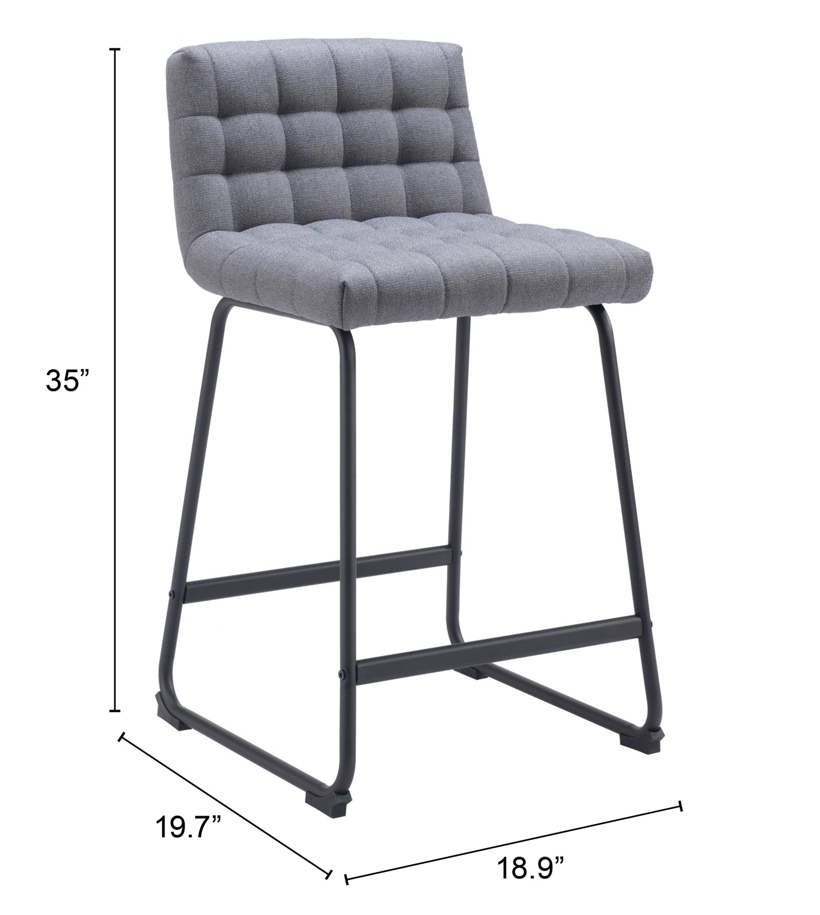 Pago Counter Stool (Set of 2) Gray - Image 13