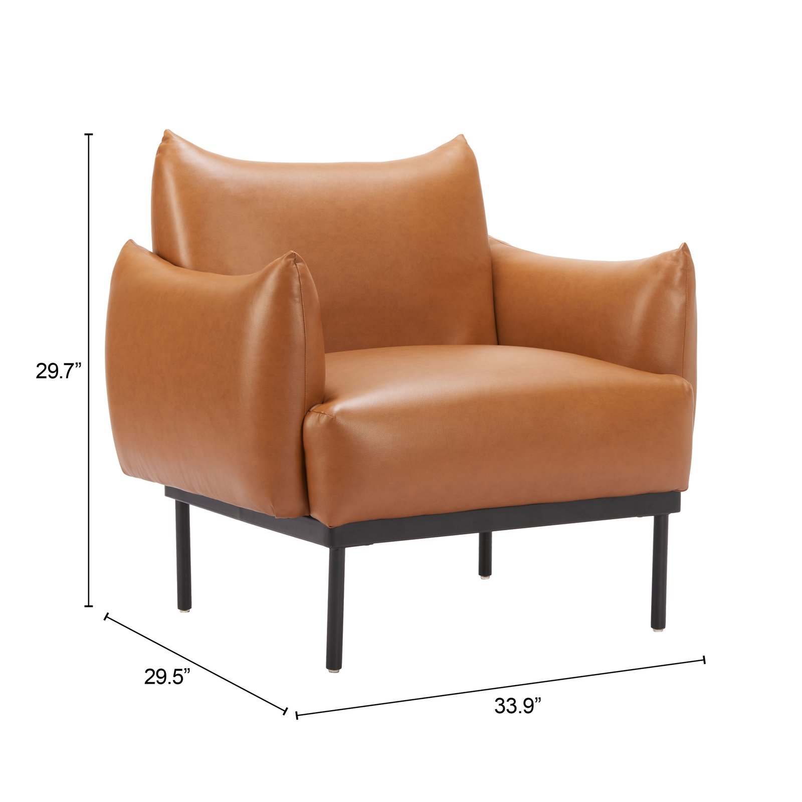 Sekil Accent Chair Brown - Image 8