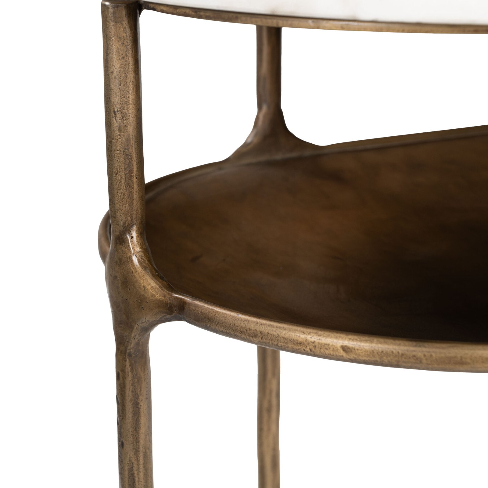 Bild Console Table White & Brass - Image 4