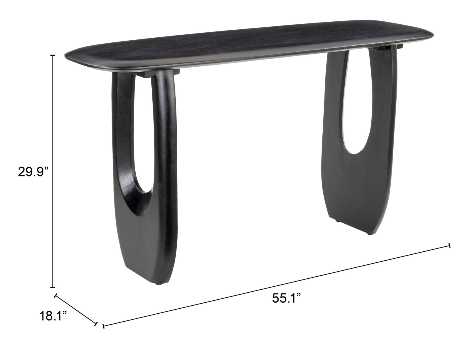Arasan Console Table Black - Image 9