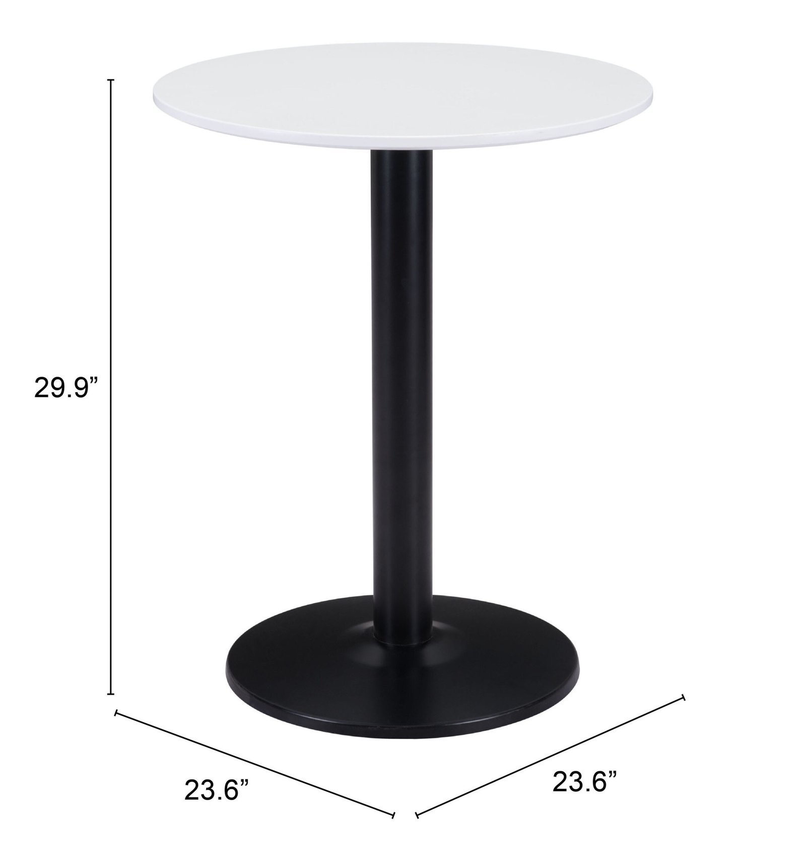Alto Bistro Table White & Black - Image 12