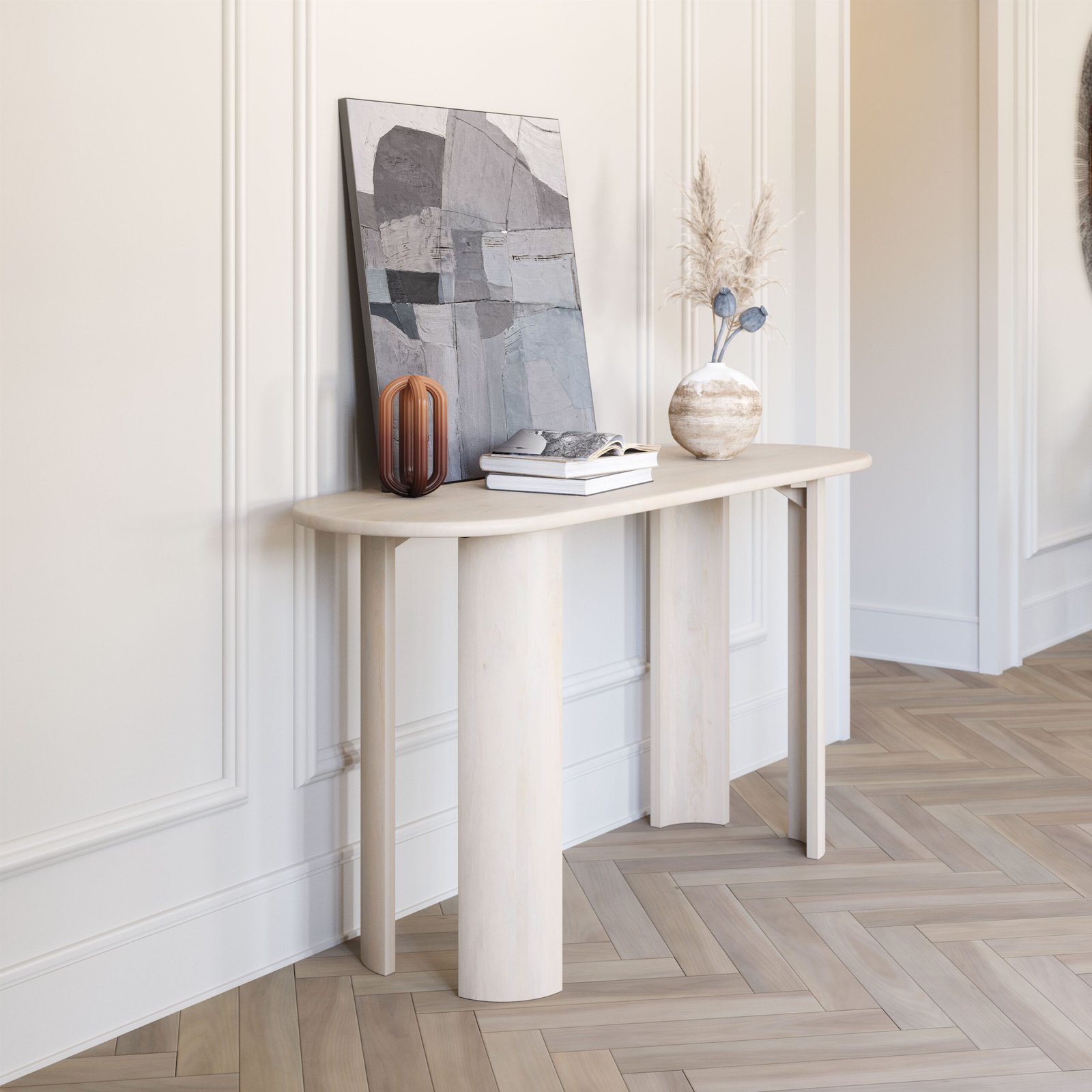 Risan Console Table Whitewashed