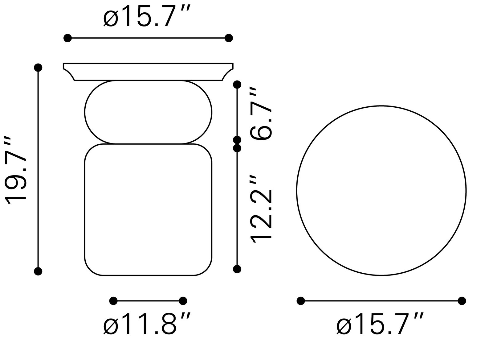 Colombo Side Table Black - Image 8
