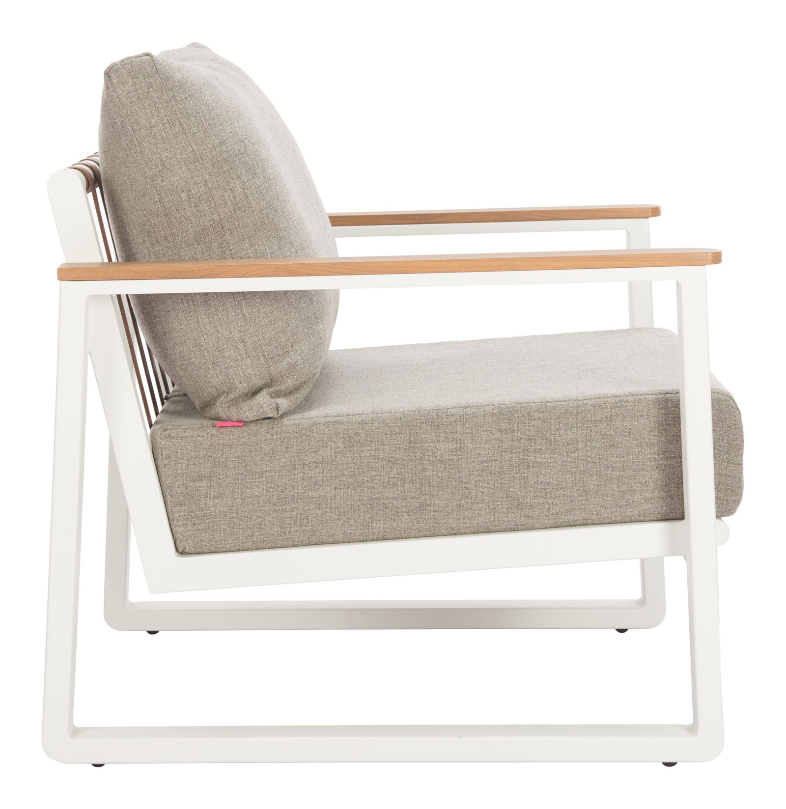 Welt Armchair Taupe & White - Image 2