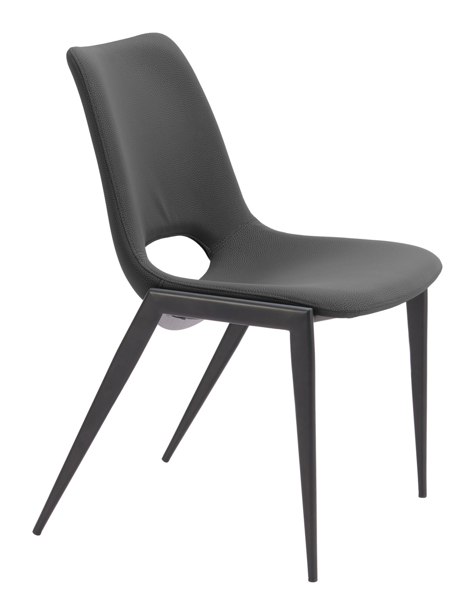 Desi Armless Dining Chair (Set of 2) Black - Image 6