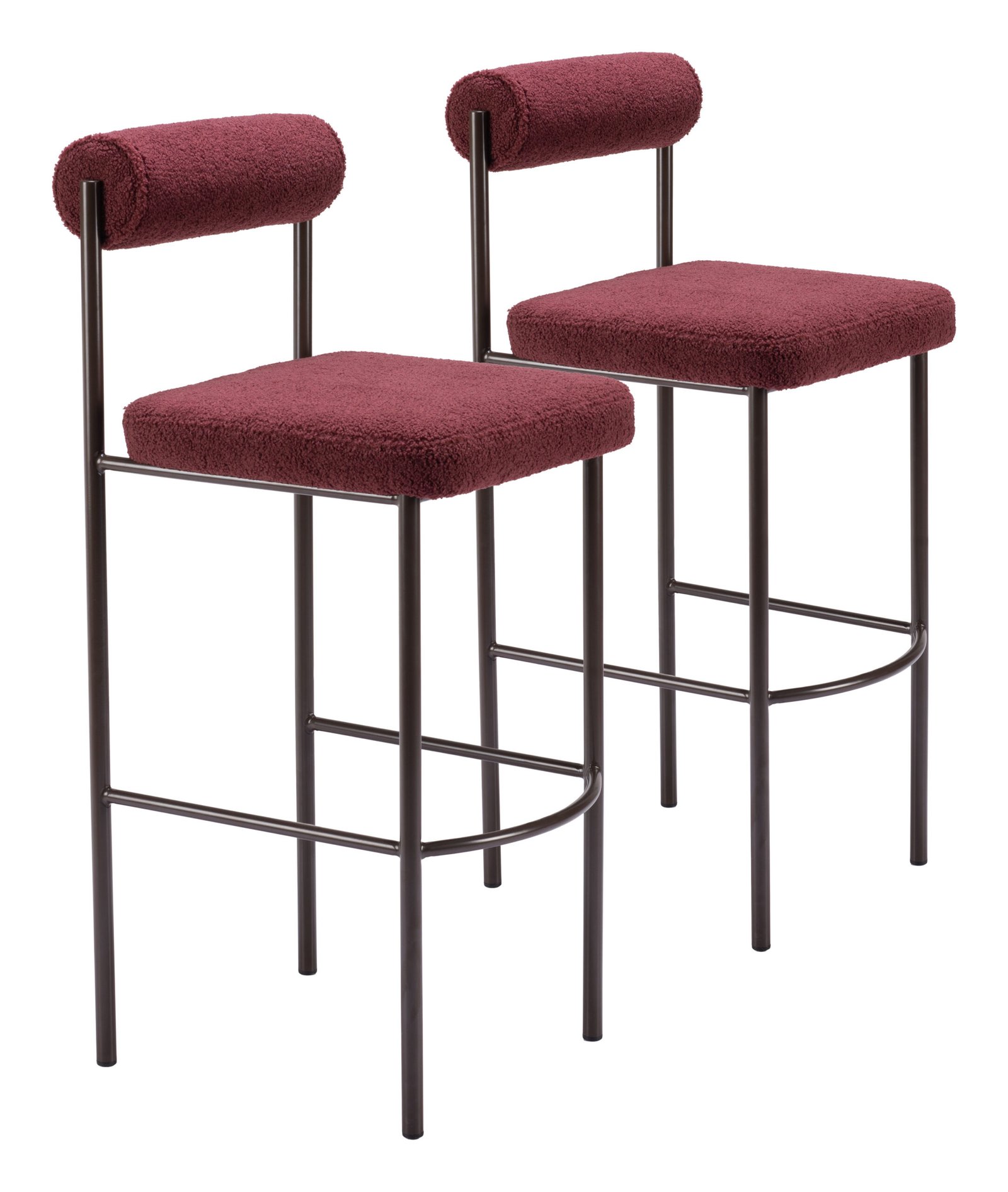 Livorno Barstool (Set of 2) Red & Bronze - Image 12