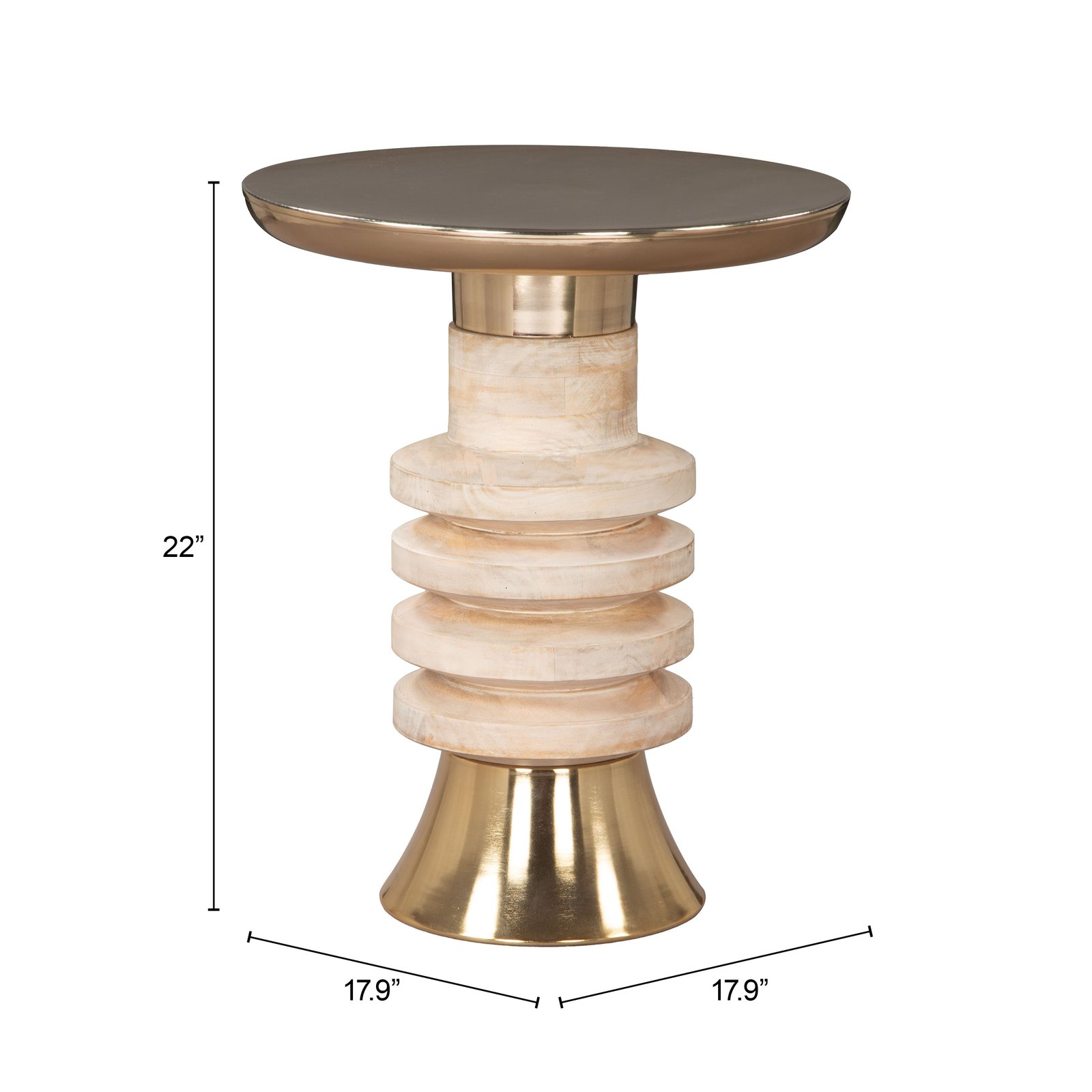 Ringar Side Table Gold & Natural - Image 6