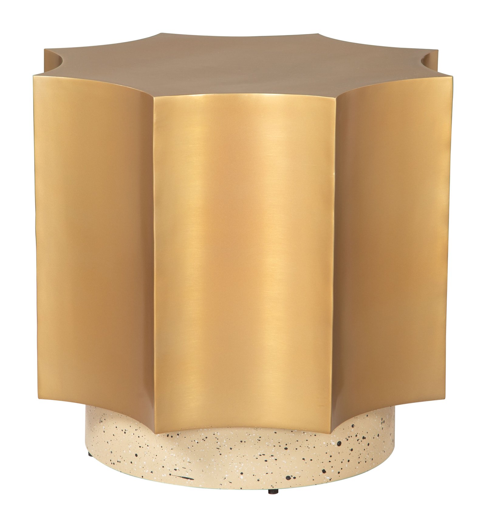 Osam Side Table Gold & Beige
