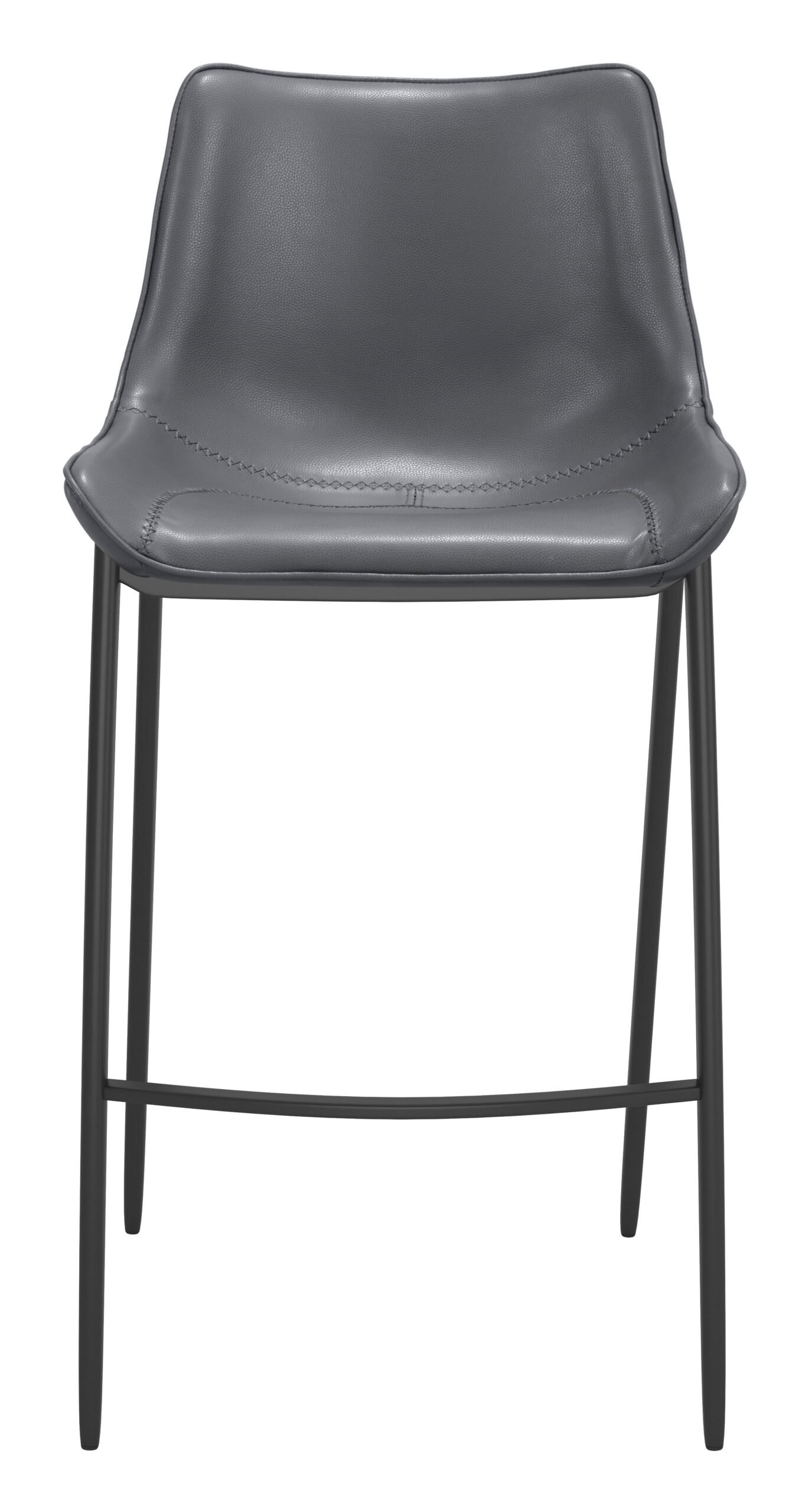 Magnus Barstool (Set of 2) Dark Gray & Black - Image 4