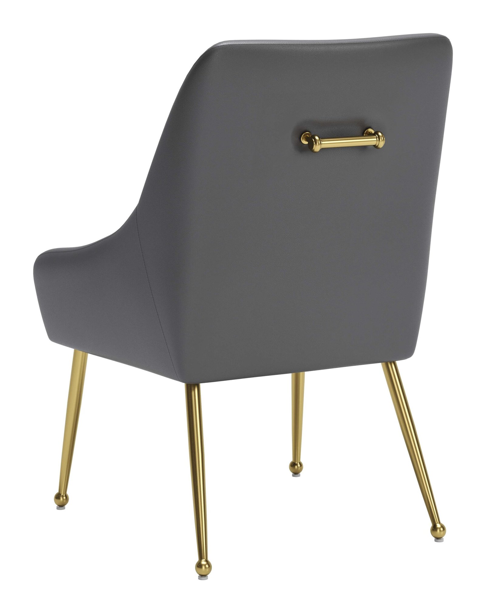 Maxine Dining Chair Gray & Gold - Image 7