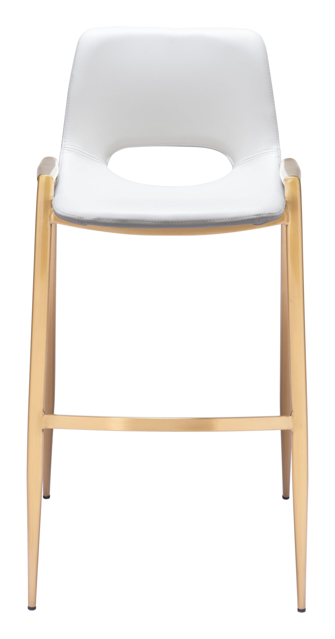 Desi Barstool (Set of 2) White & Gold - Image 4