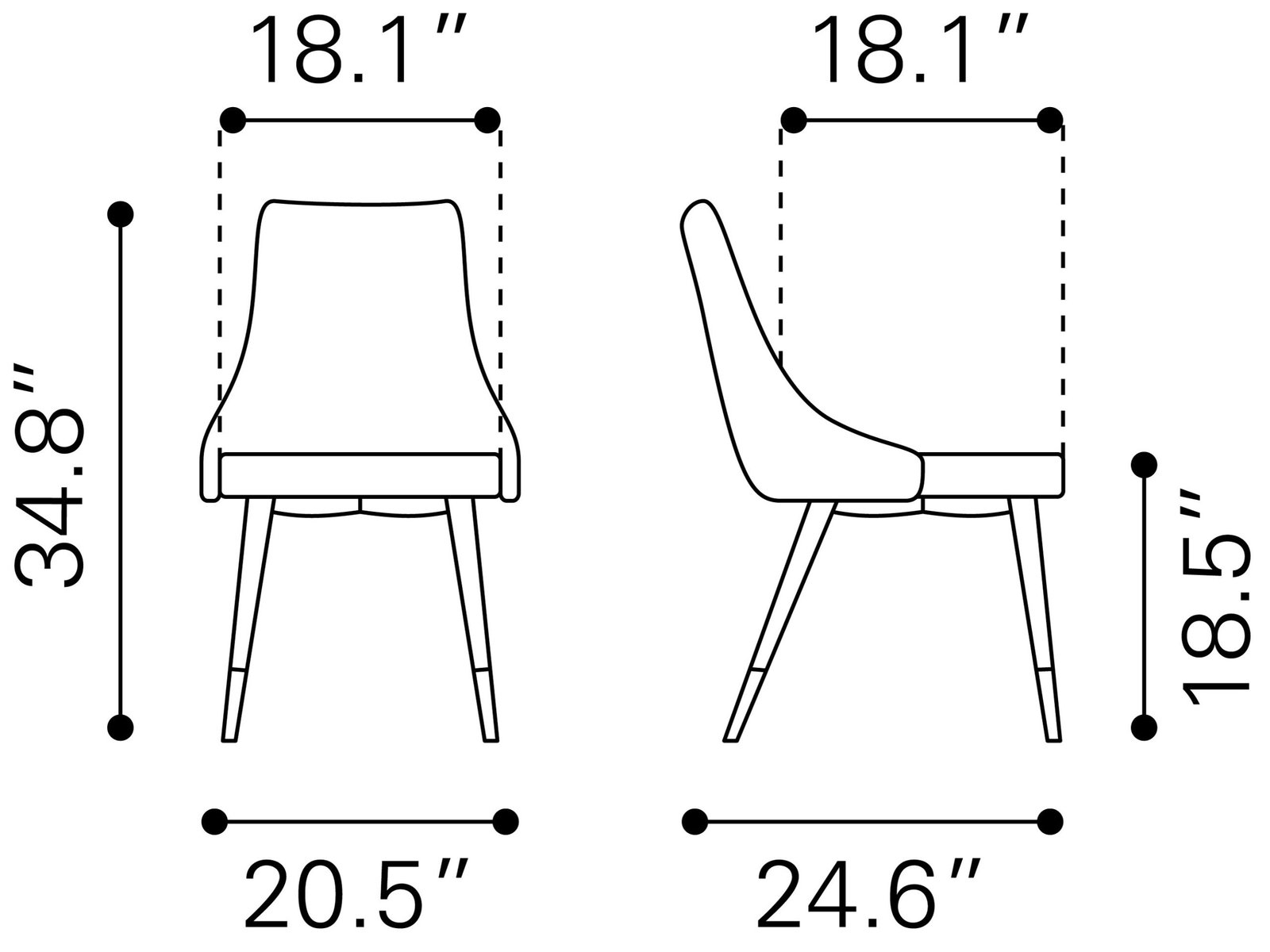 Piccolo Dining Chair (Set of 2) Yellow - Image 10