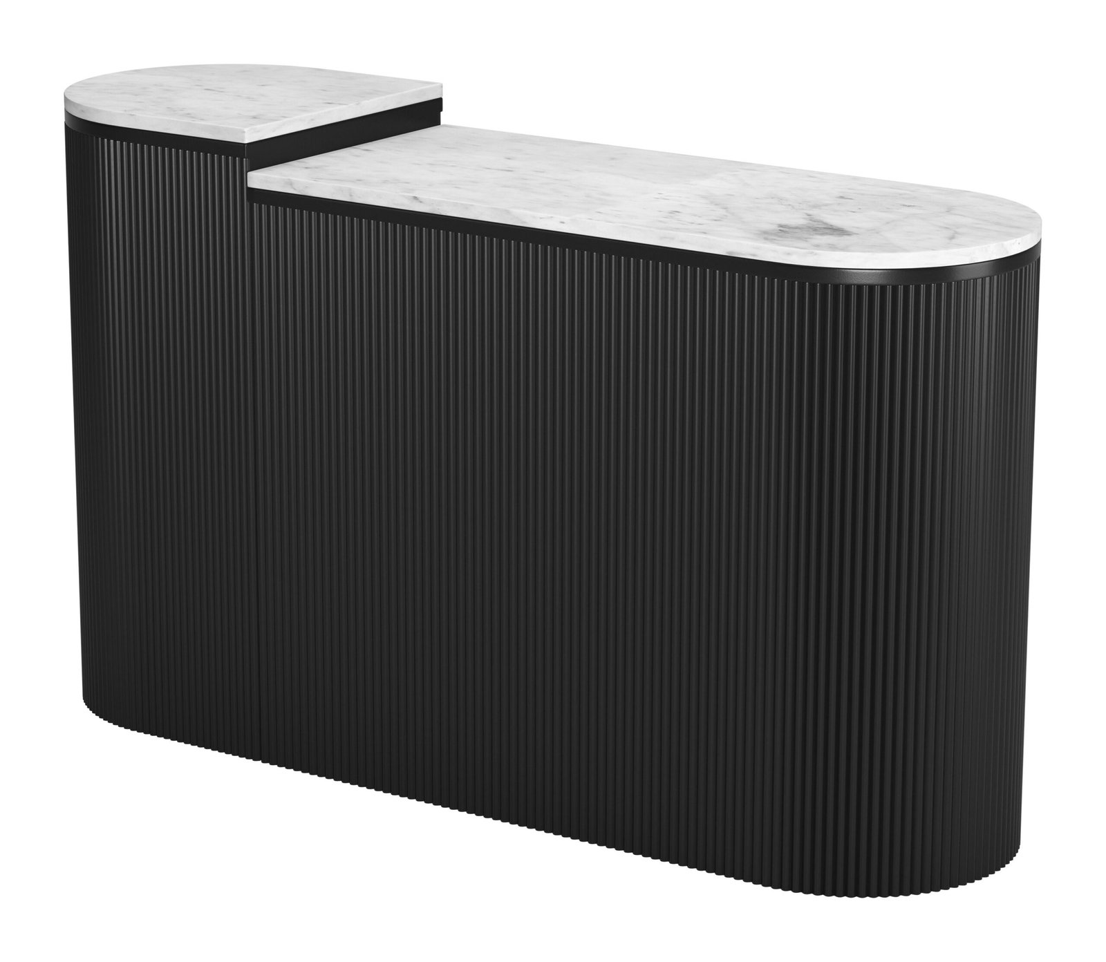 Ormara Console Table Set (2-Piece) White & Black - Image 5