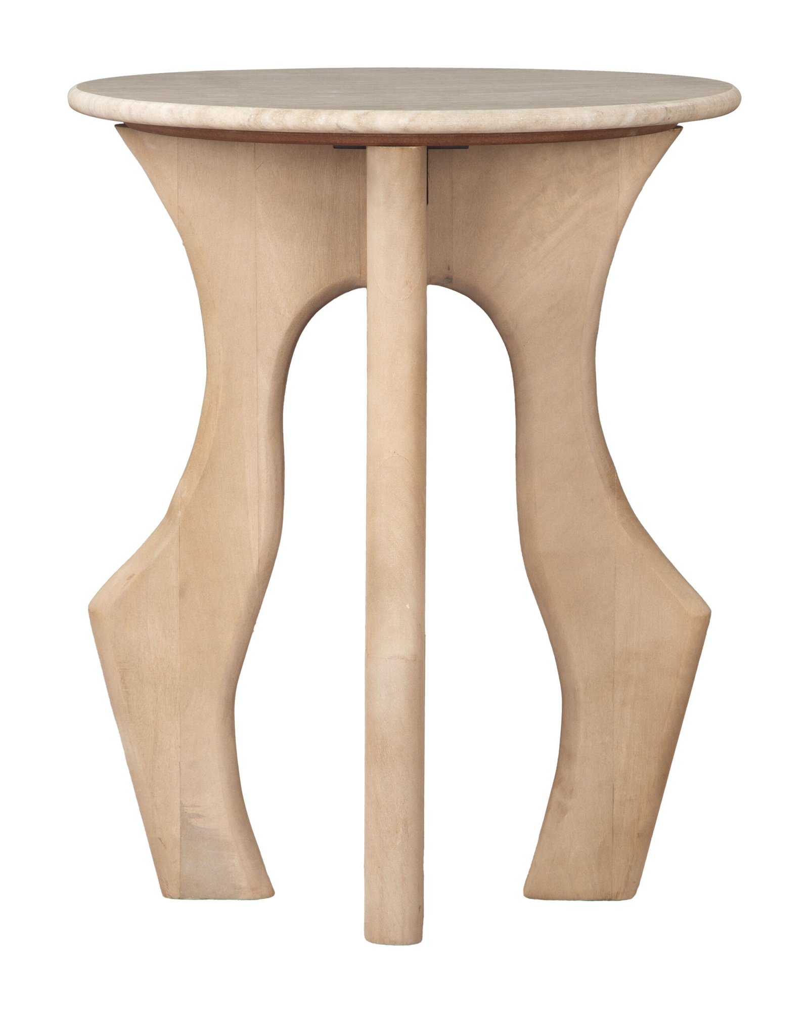 Eda Side Table White & Natural - Image 3