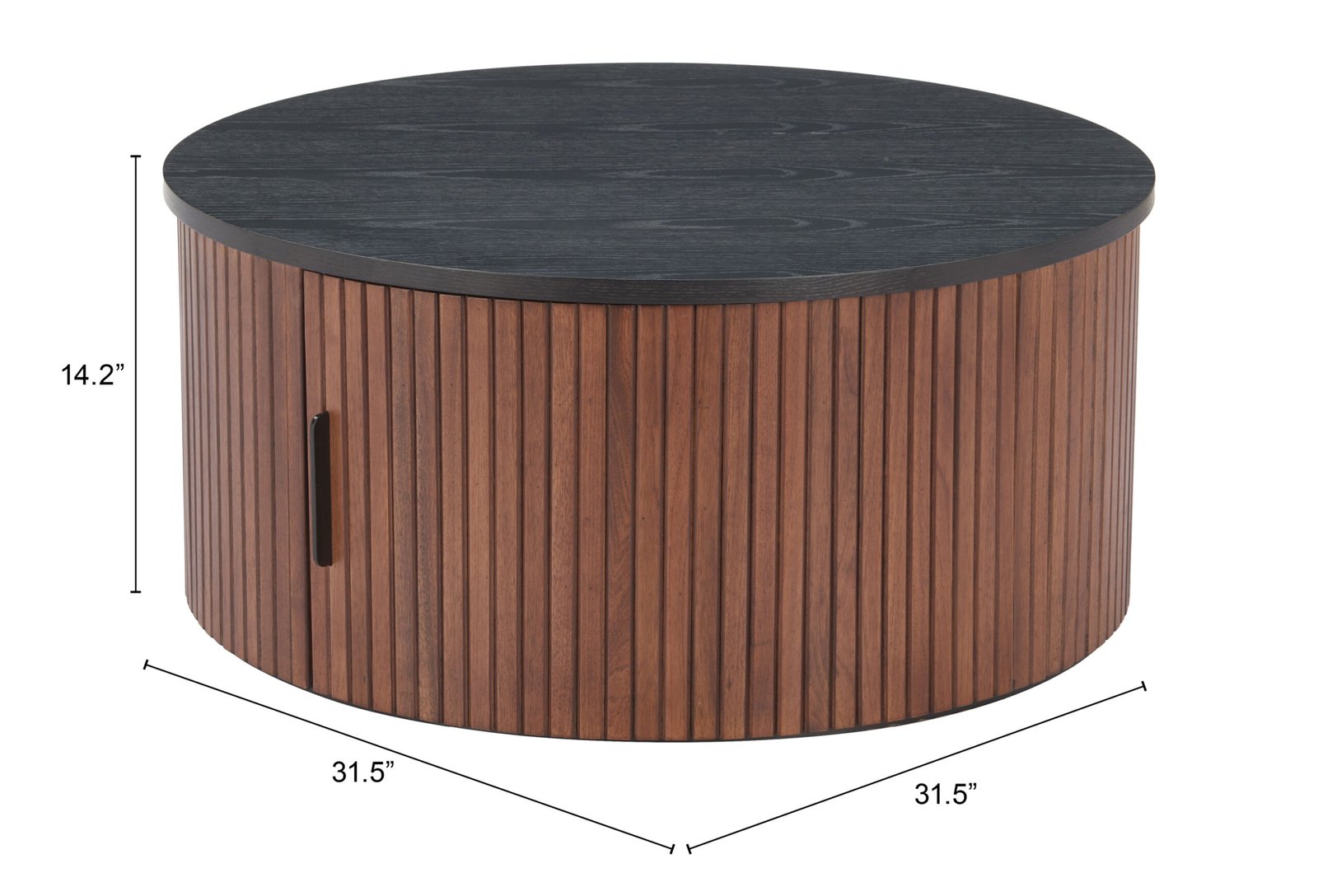 Nejaus Coffee Table Black & Walnut - Image 10