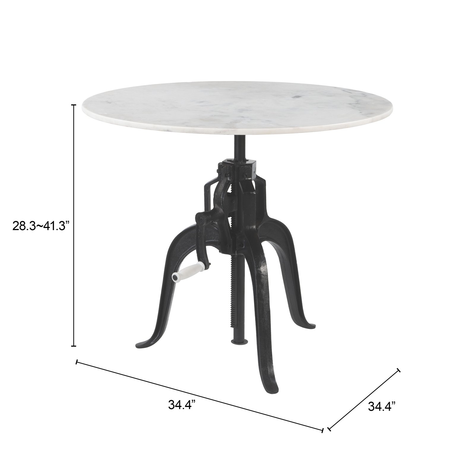 Mufid Bistro Table White & Black - Image 7