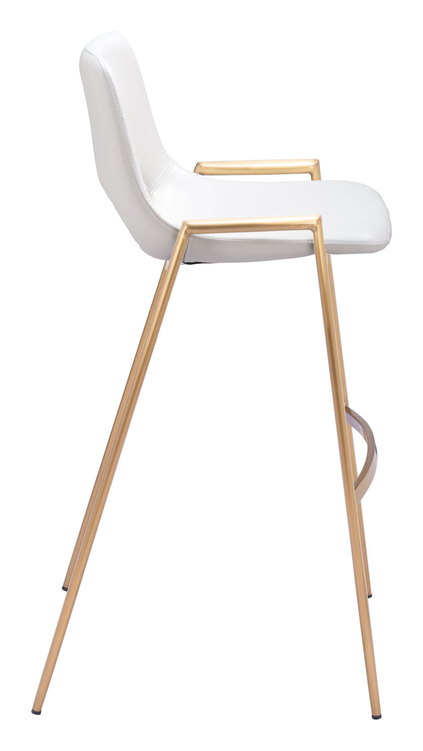 Desi Barstool (Set of 2) White & Gold - Image 3