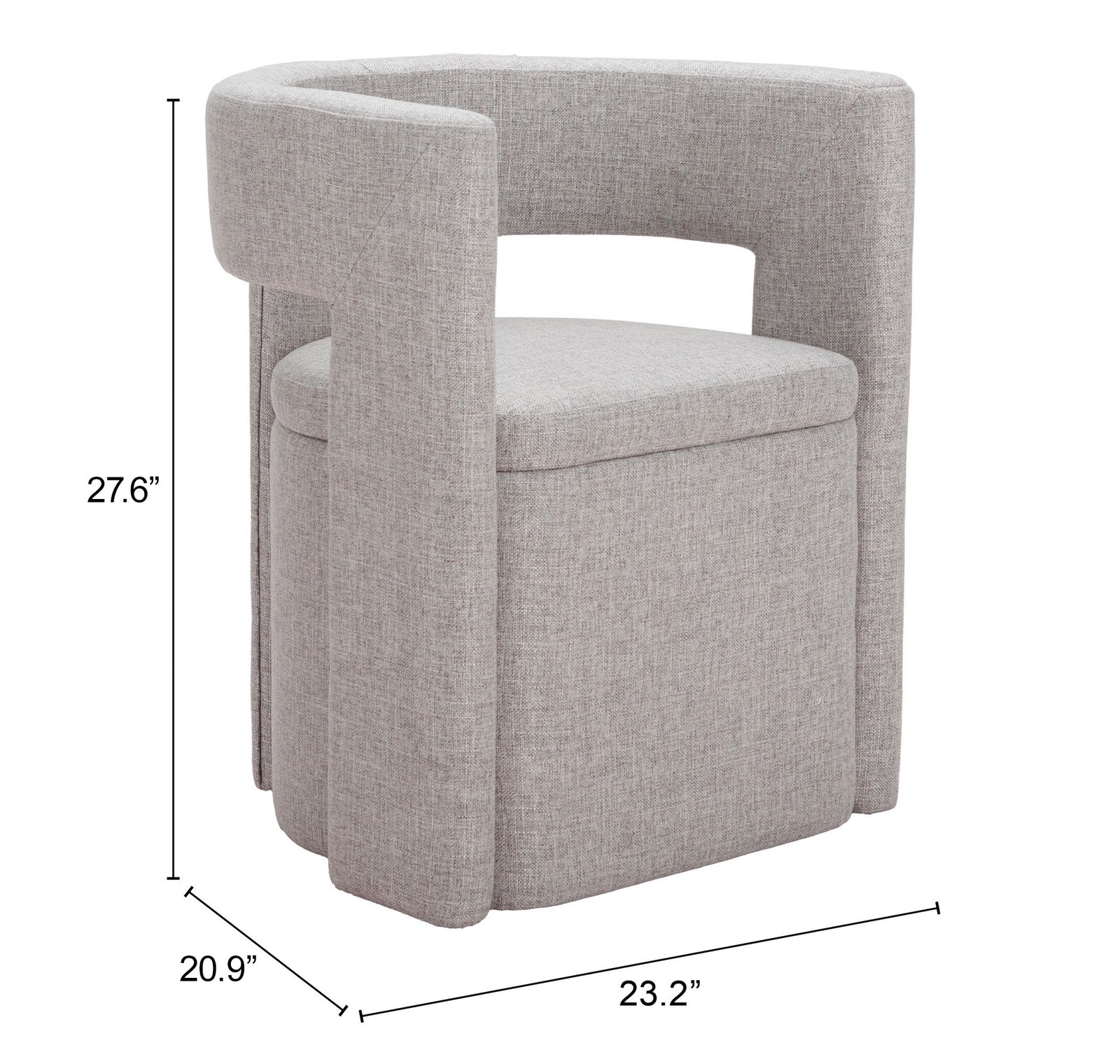 Papua Dining Chair Gray - Image 11
