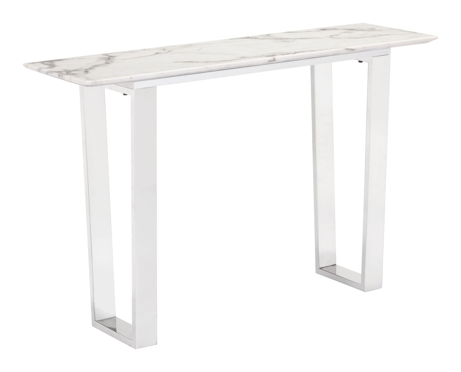 Atlas Console Table White & Silver - Image 2
