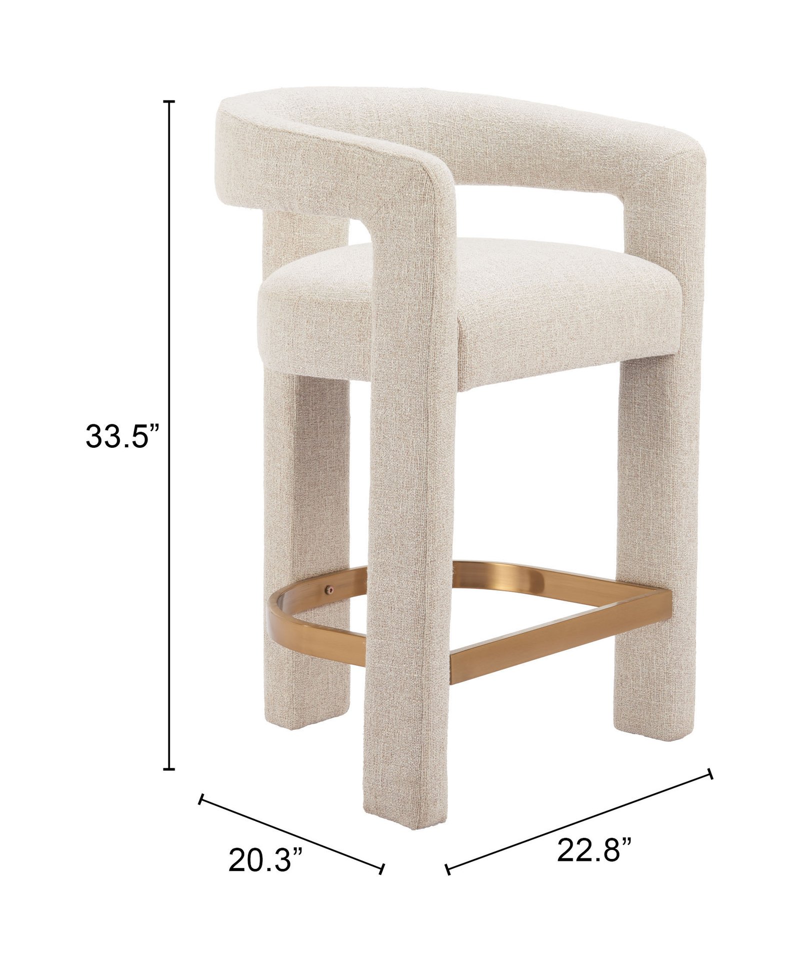 Saiko Counter Stool Beige - Image 8