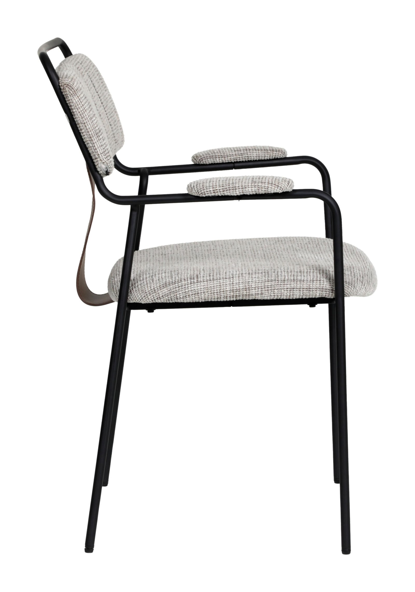 Couva Dining Chair (Set of 2) Gray Tweed - Image 2