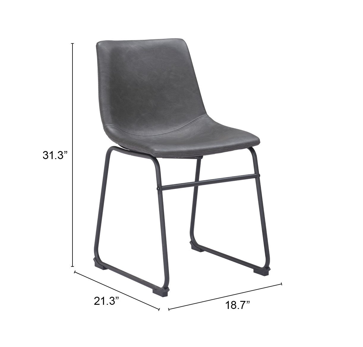Smart Dining Chair (Set of 2) Charcoal - Image 13