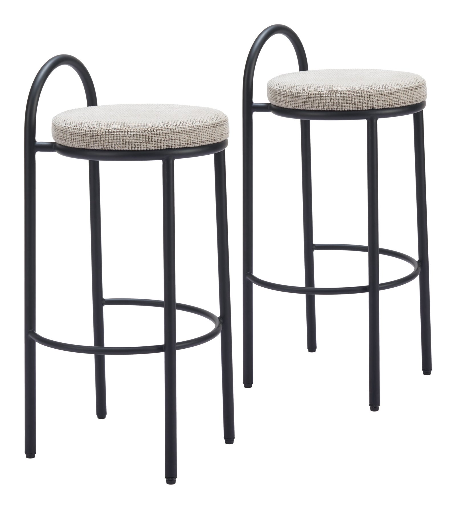 Sisal Barstool (Set of 2) Beige Tweed - Image 11