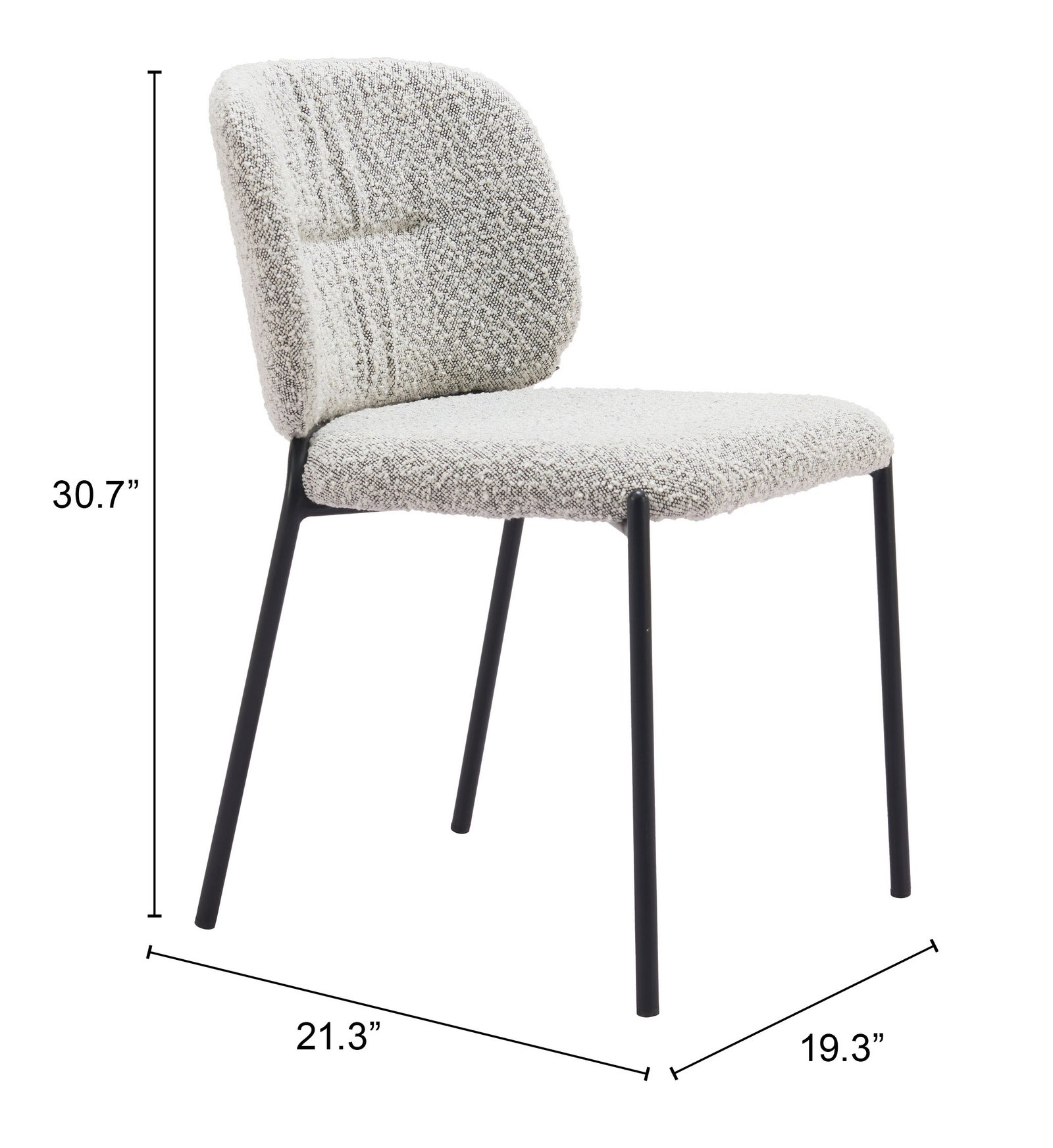 Plat Dining Chair (Set of 2) Gray - Image 9