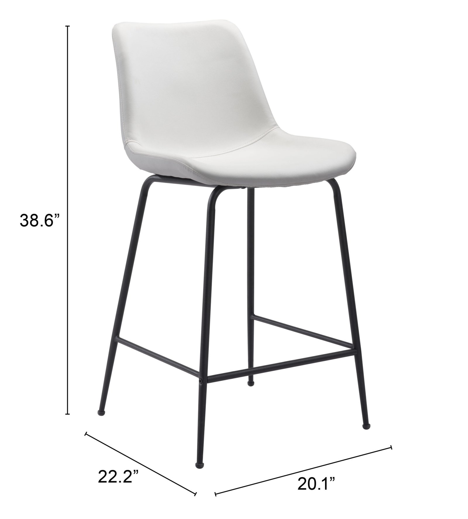 Byron Counter Stool White - Image 11