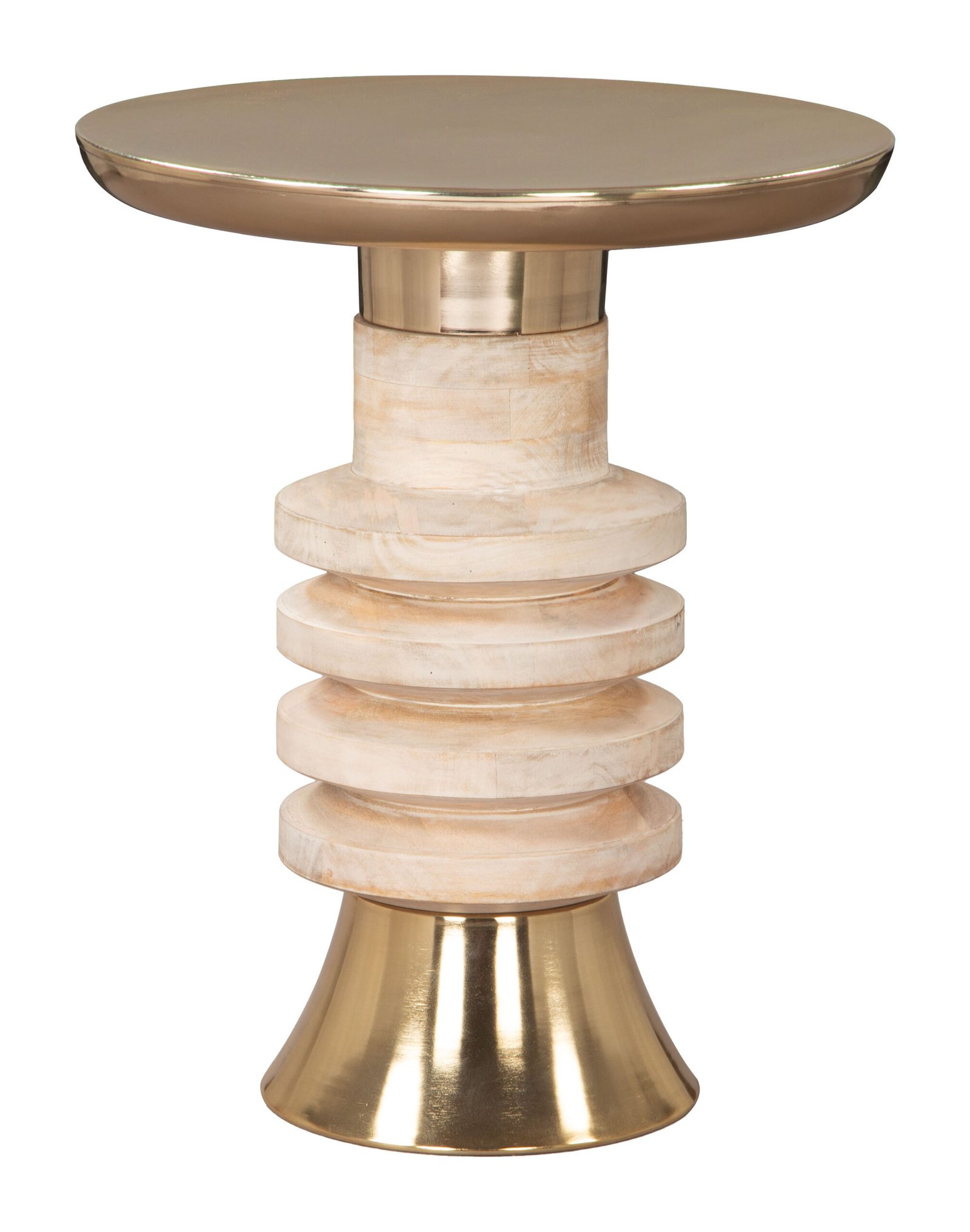 Ringar Side Table Gold & Natural