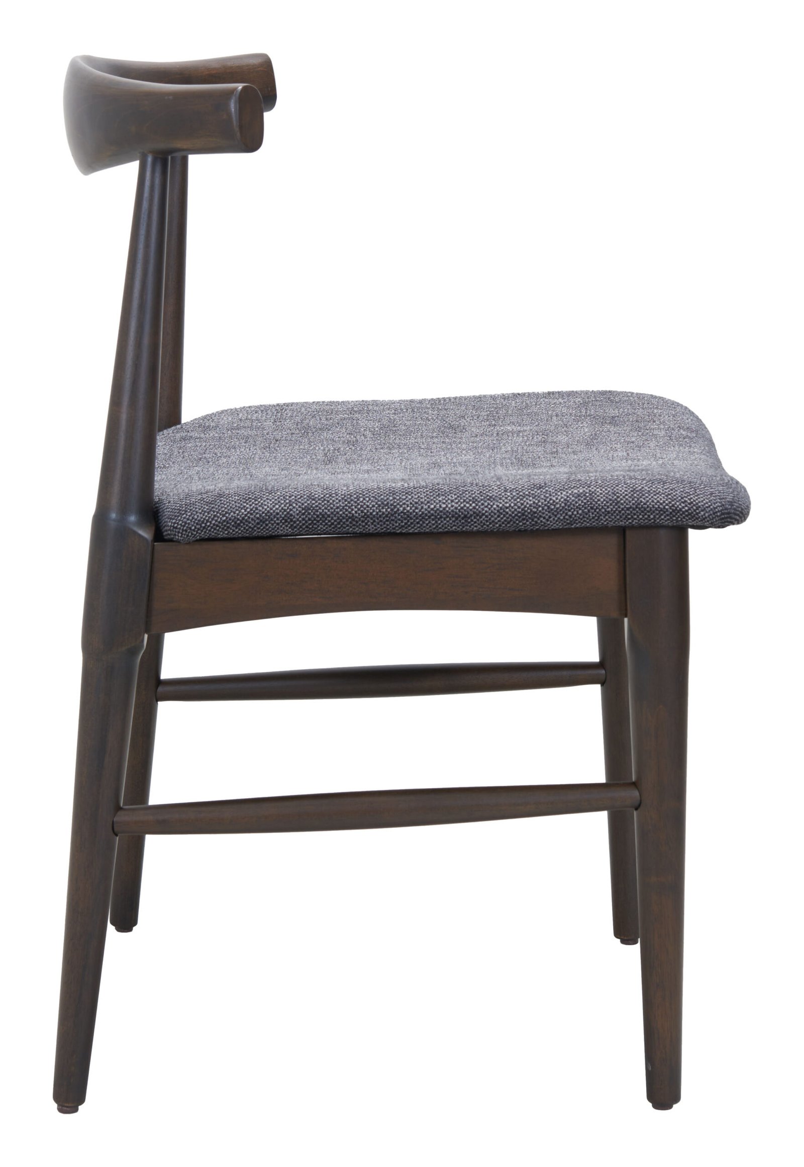 Tuzka Dining Chair (Set of 2) Gray & Espresso - Image 2